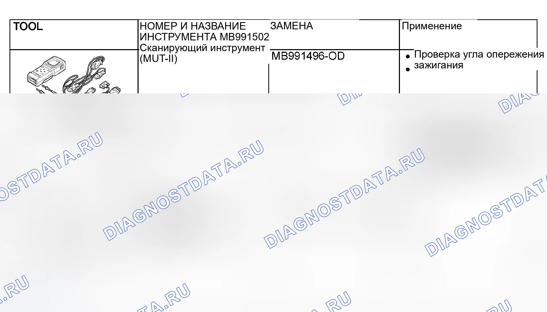 Рис. 335: СПЕЦИАЛЬНЫЕ ИНСТРУМЕНТЫ. Mitsubishi Lancer IX рестайлинг