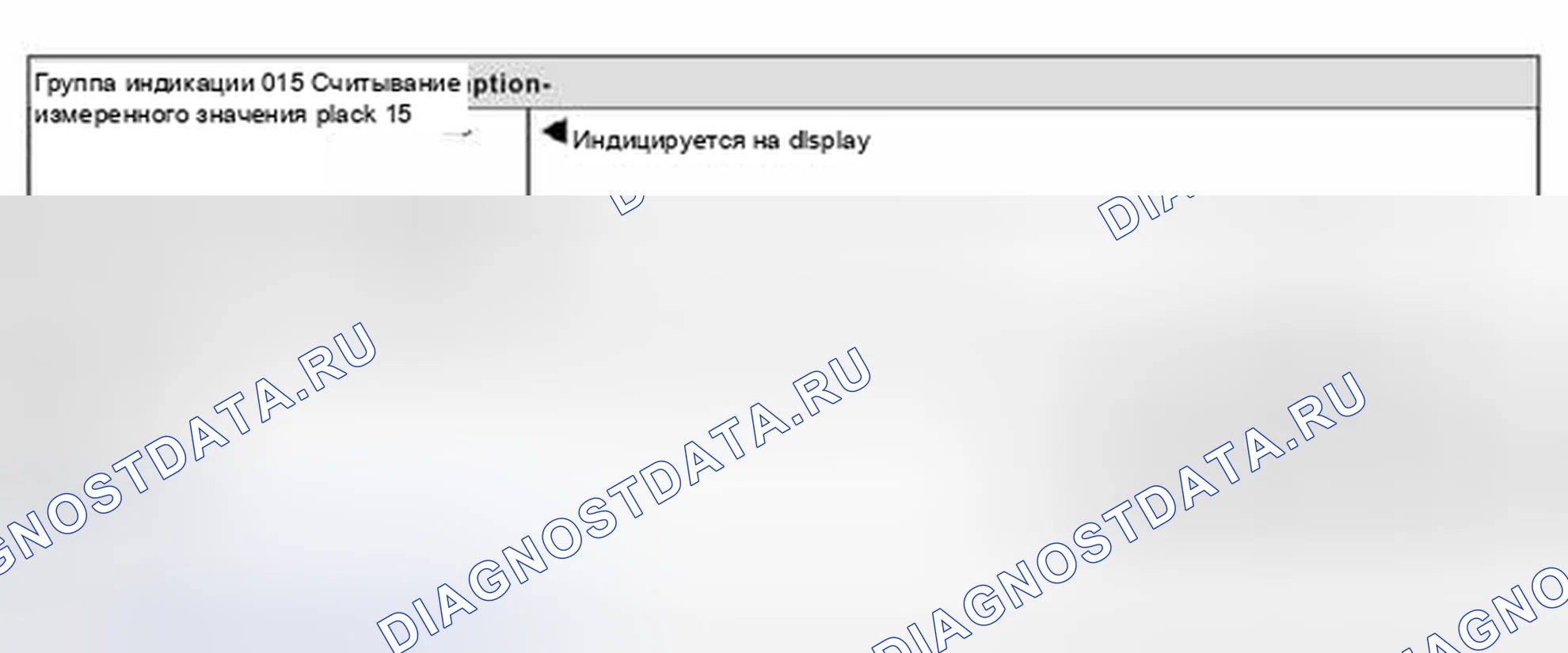Рис. 453: Группа индикации 015 - расход топлива. Volkswagen Golf Mk4