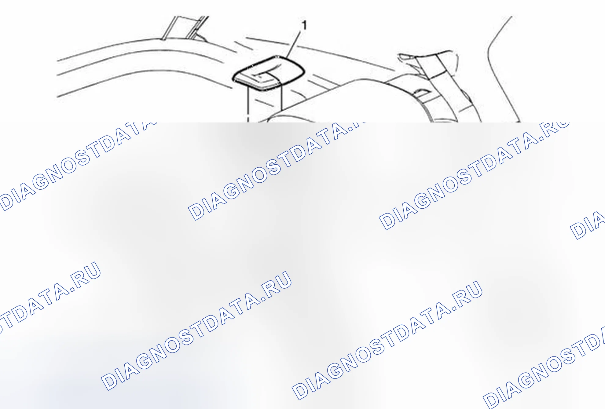 Рис. 36: Замена открывающейся лицевой панели заднего ремня безопасности. Buick Encore I