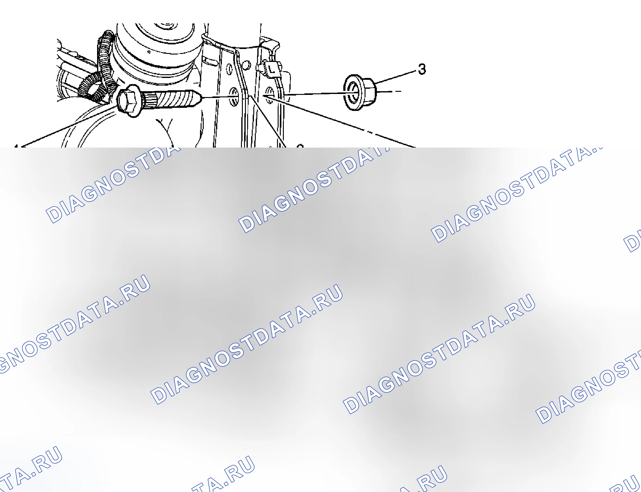 Рис. 4: Замена поворотного кулака (FE1, FE3). Cadillac DTS I