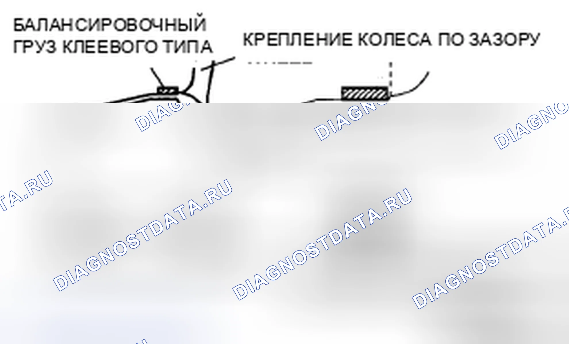 Рис. 5: Балансировочный груз клеевого типа (наружный). Mazda 5 I рестайлинг