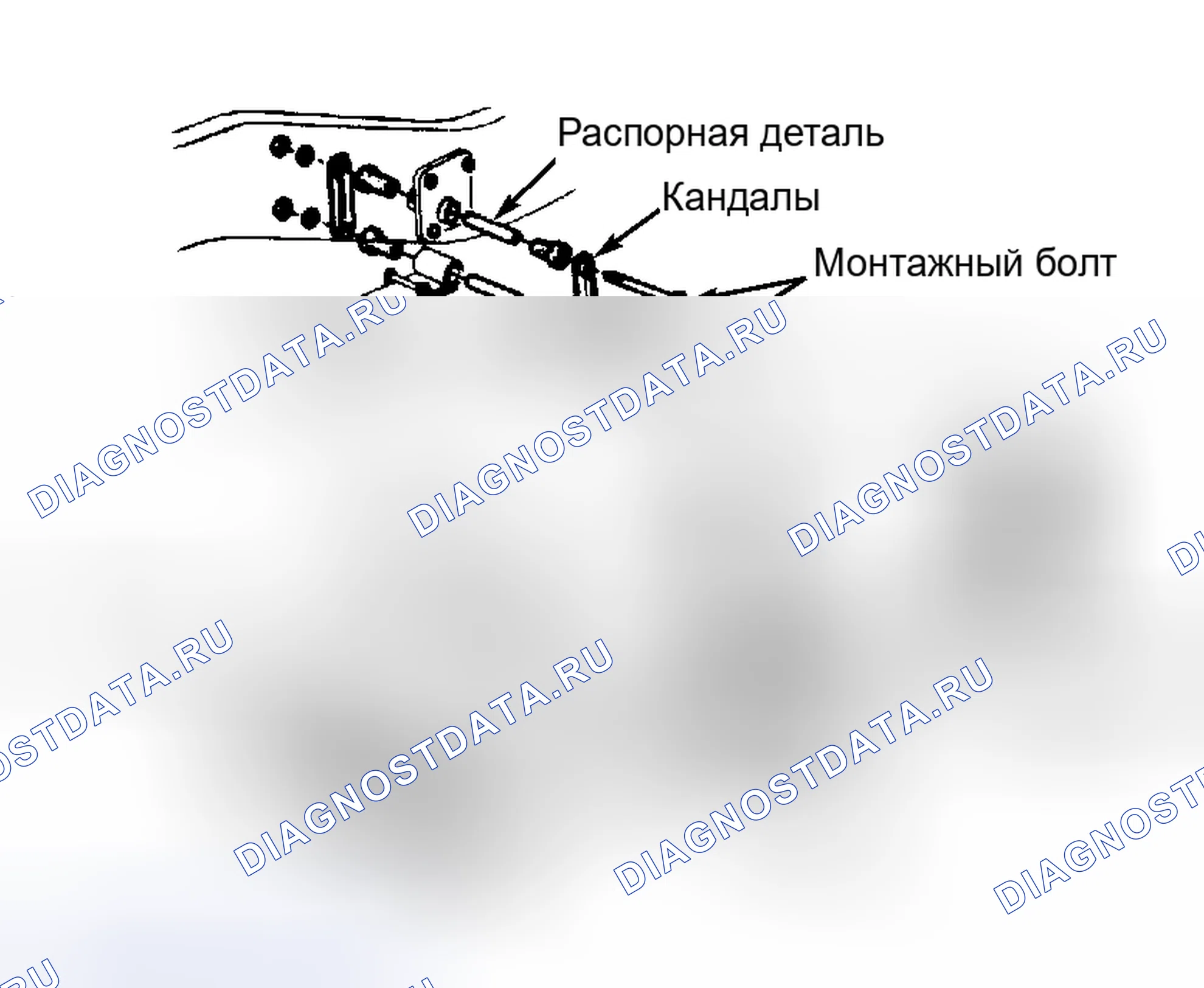 Рис. 17: Компоненты для монтажа и сборки листовой рессоры. GMC Cab & Chassis S15 