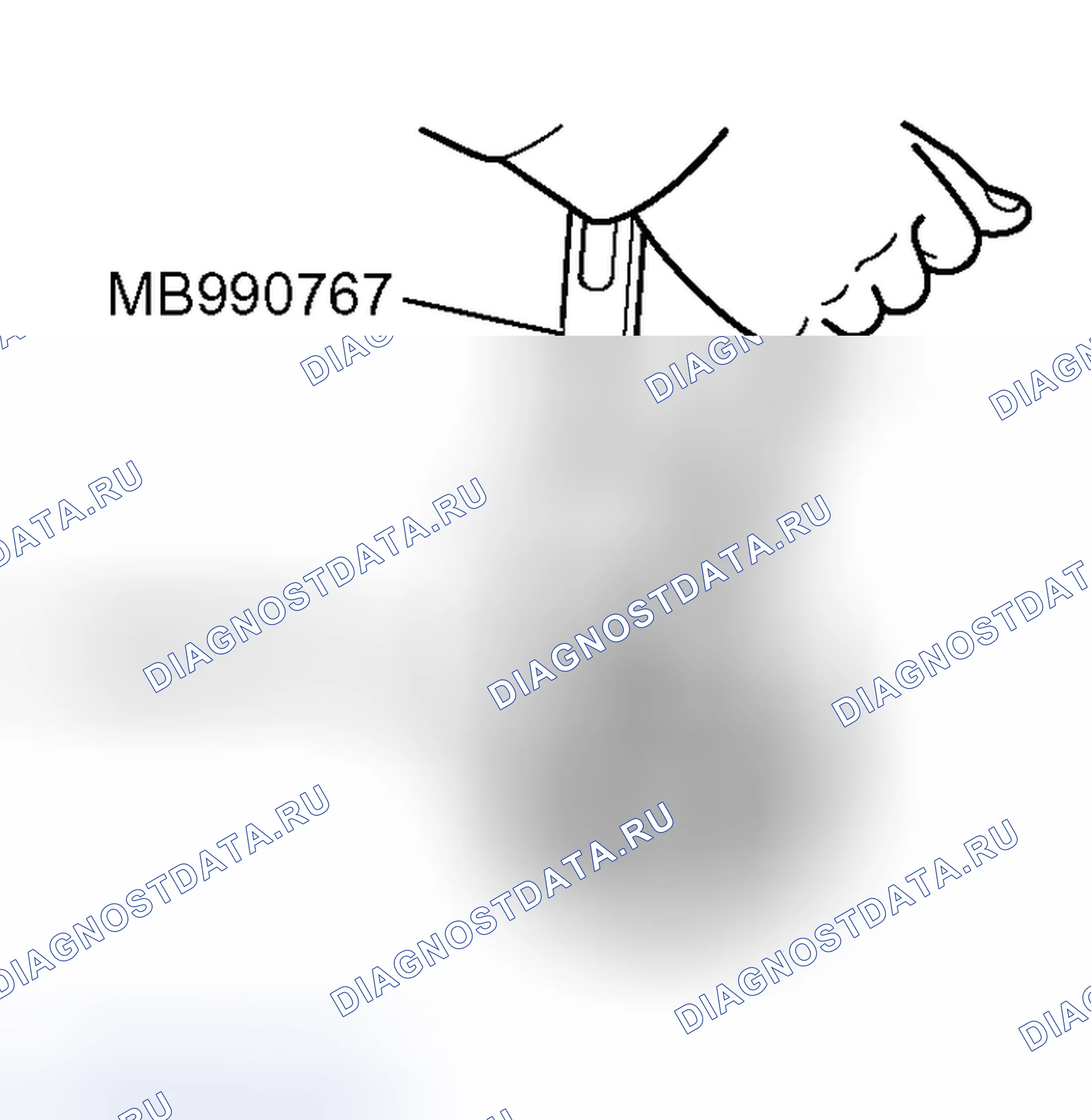 Рис. 98: > > E < < УСТАНОВКА ЗВЕЗДОЧКИ РАСПРЕДЕЛИТЕЛЬНОГО ВАЛА. Mitsubishi Outlander I