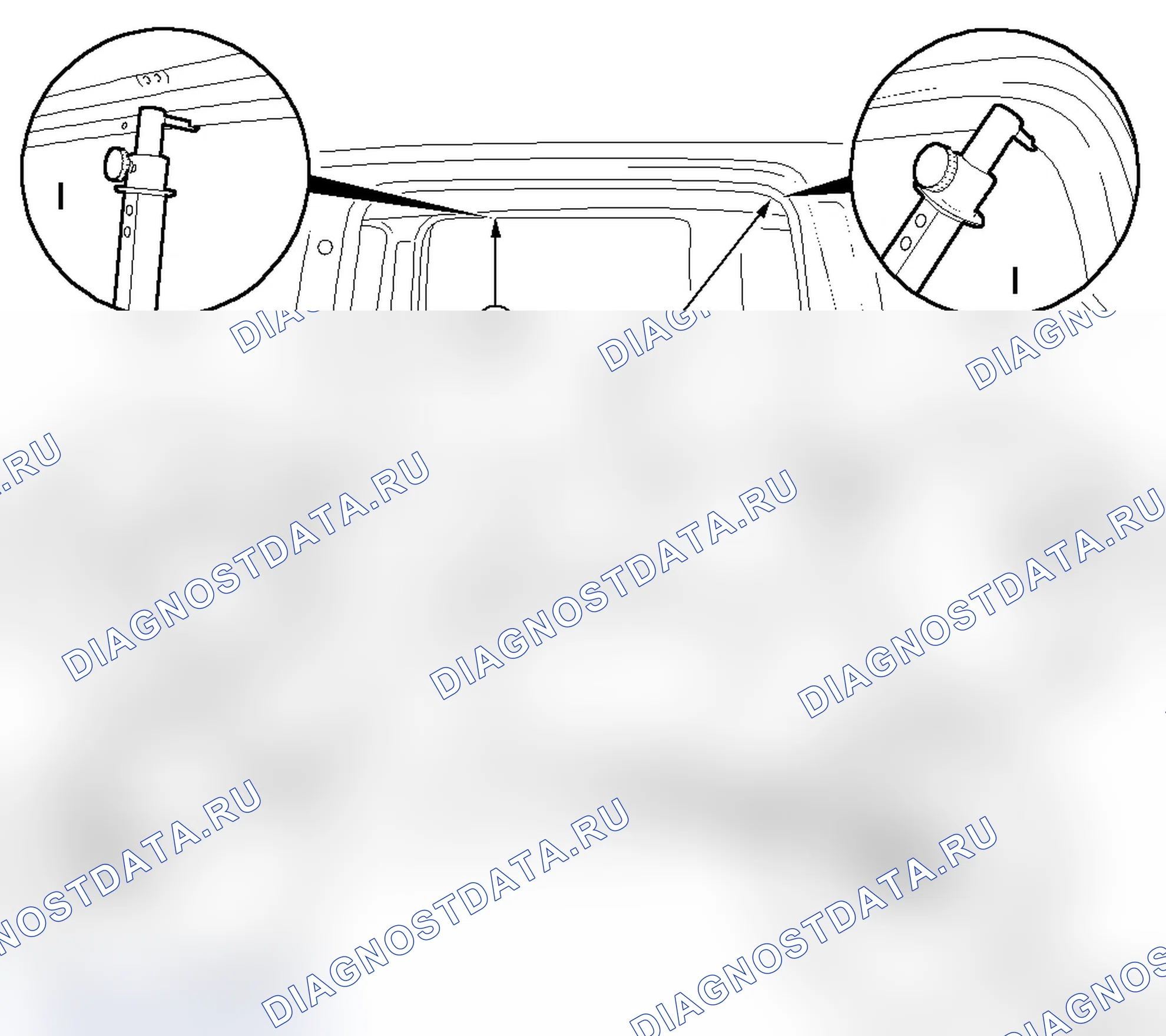 Схема обмера кузова. Opel Zafira B