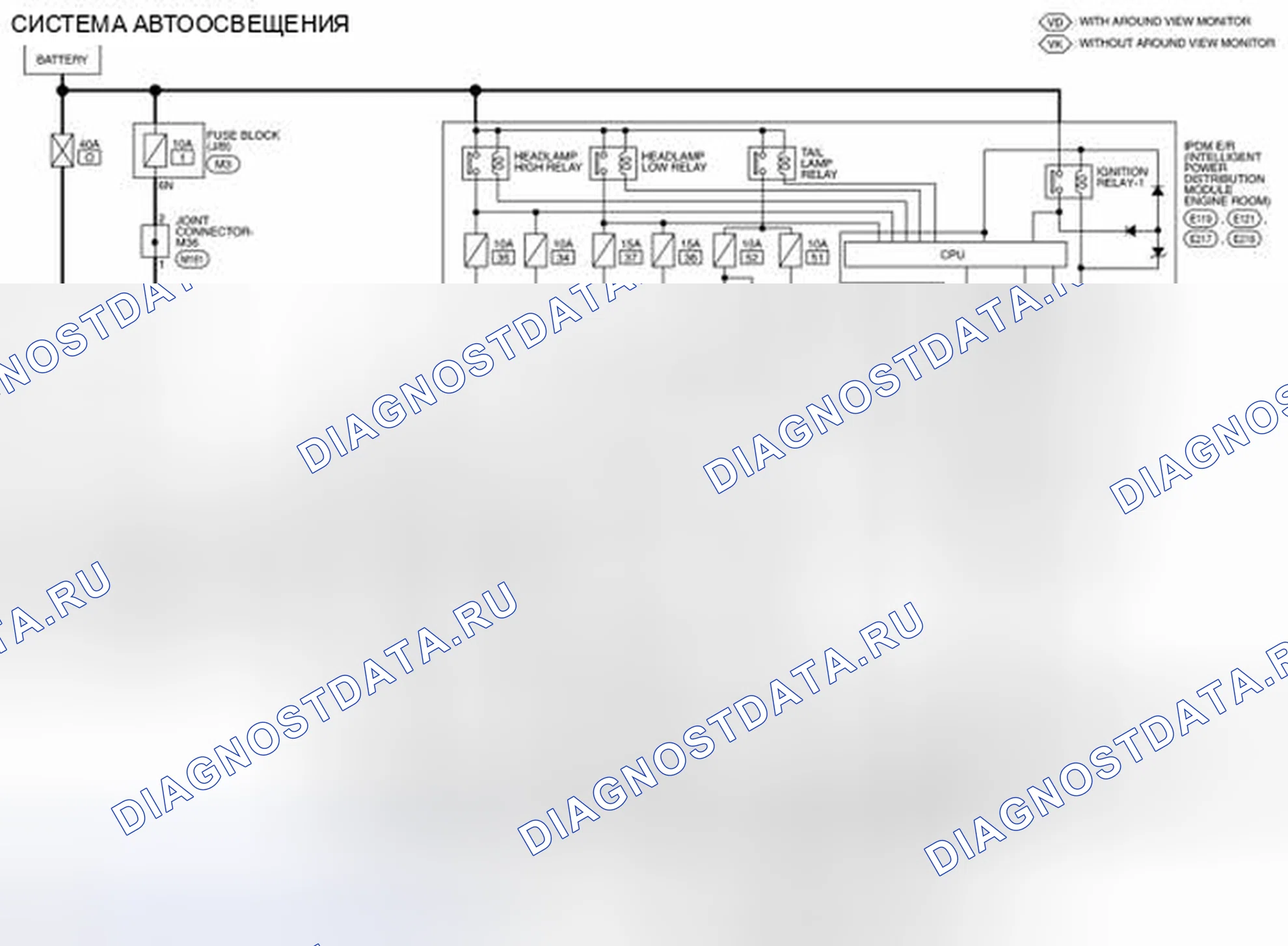Рис. 45: электросхема. Nissan Pathfinder IV рестайлинг