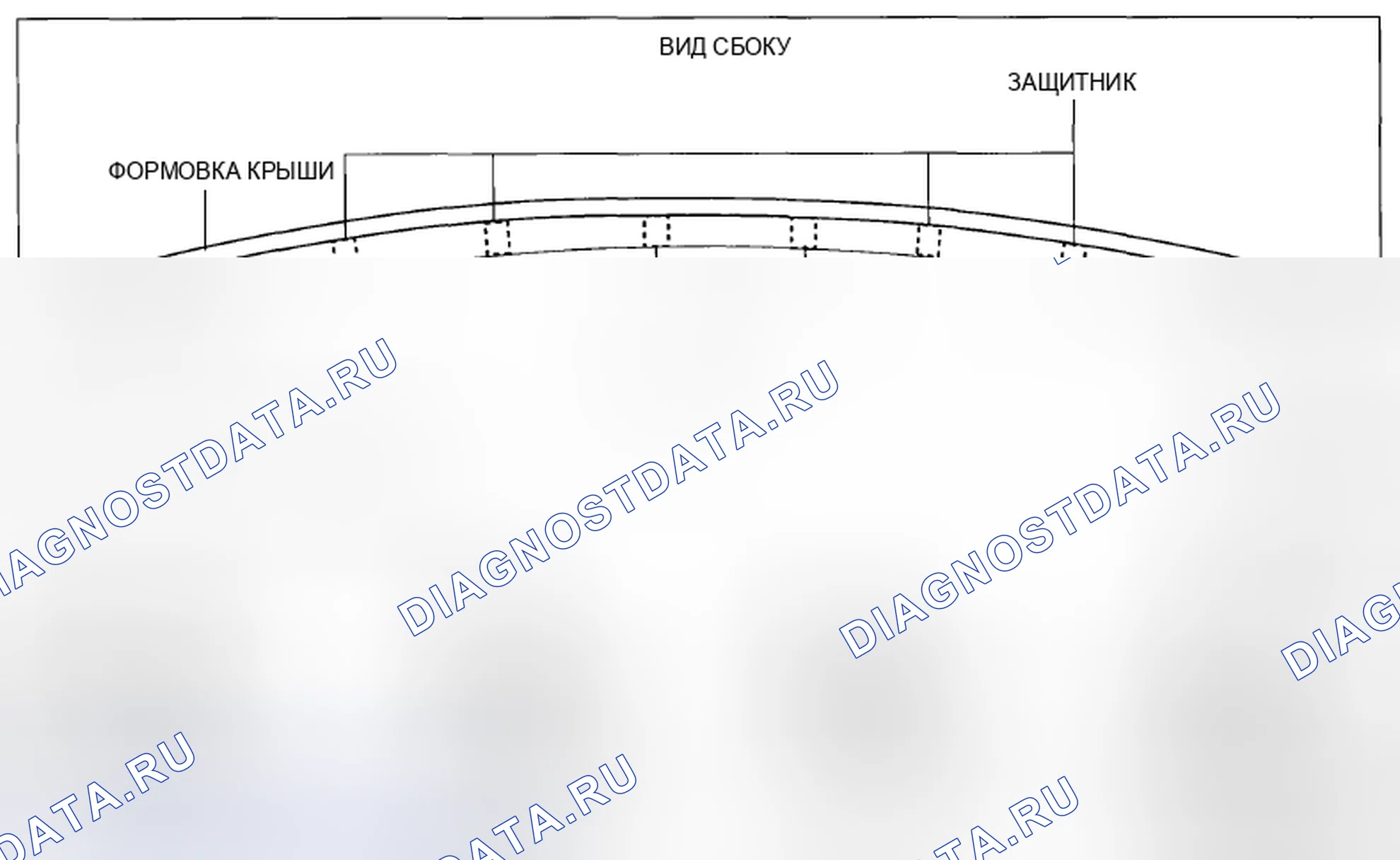 Рис. 15: УСТАНОВКА ФОРМОВАНИЯ КРЫШИ. Mazda CX-5 I