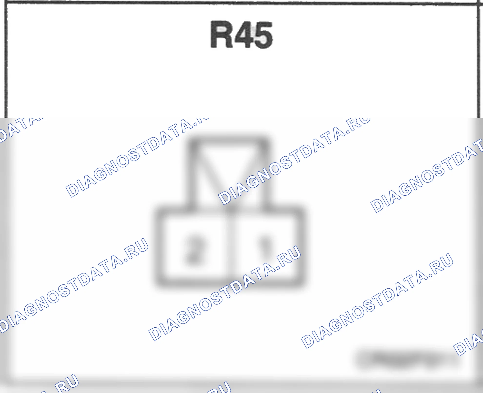 Распиновка разъёма R45 — заднего жгута. Hyundai Accent LC