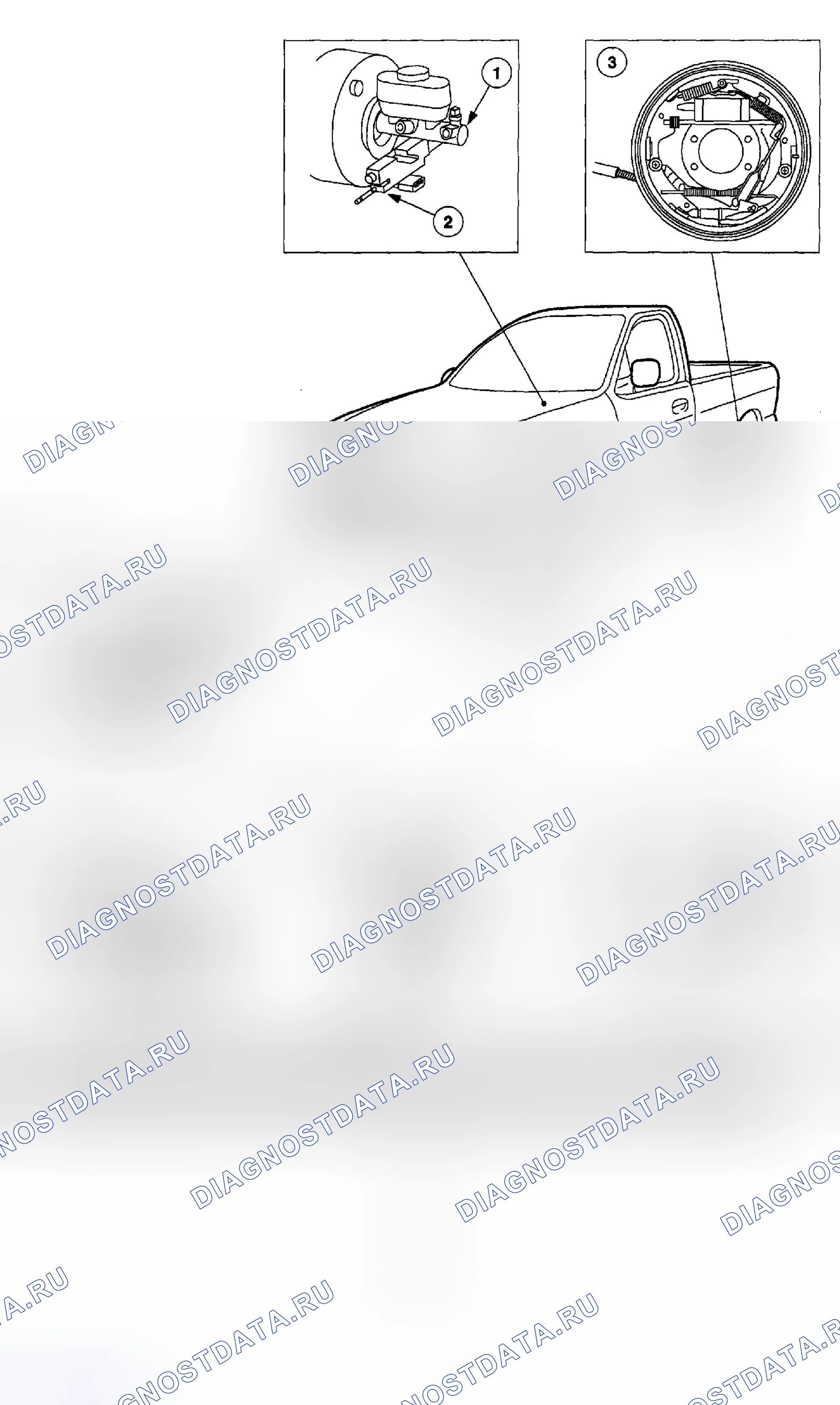 Рис. 194: Тормозная система. Ford Pickup F250 Super Duty I