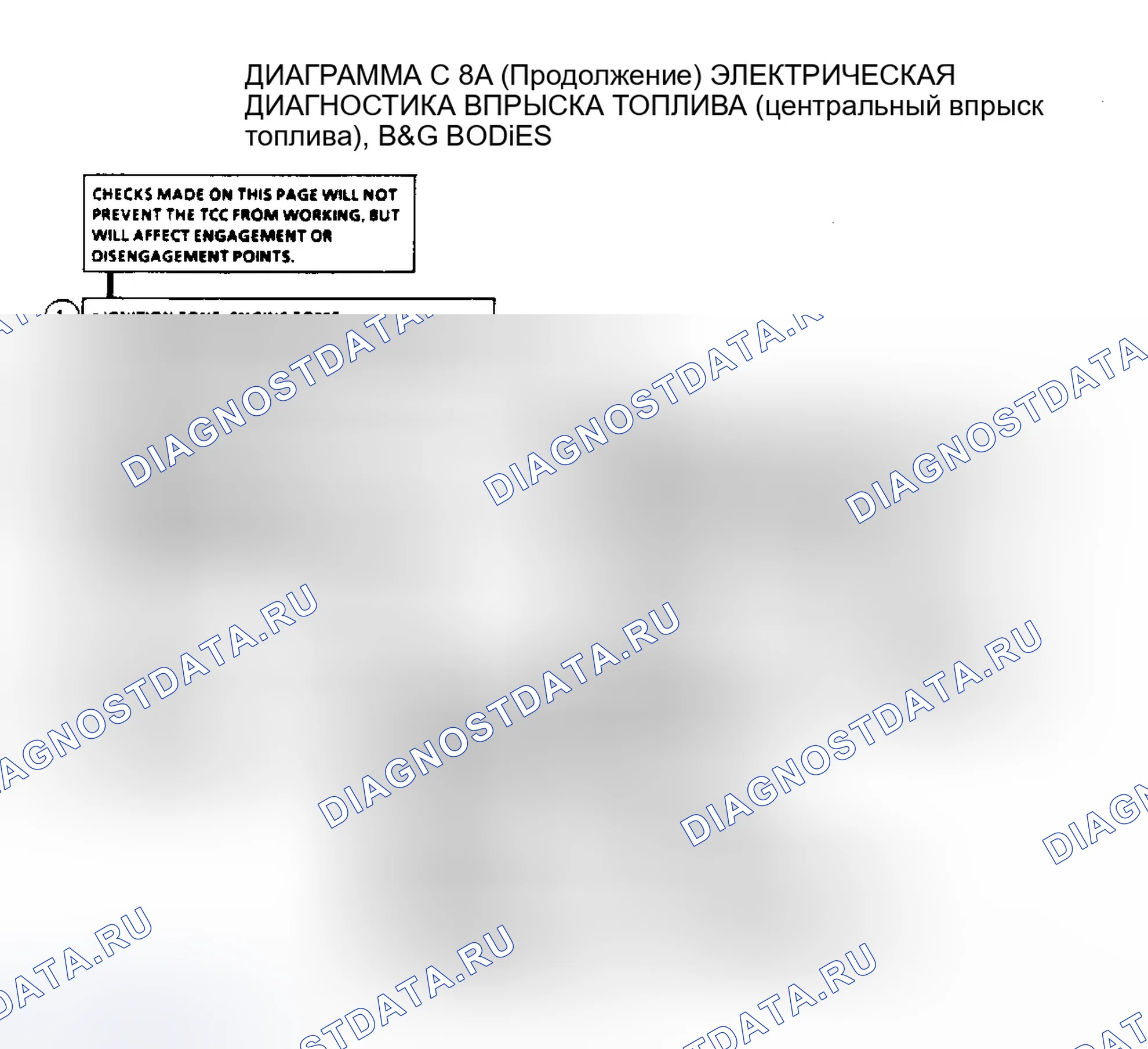 Рис. 130: Блок-схема C8A (2 из 2), электрическая диагностика муфта блокировки гидротрансформатора. GMC Pickup R2500 