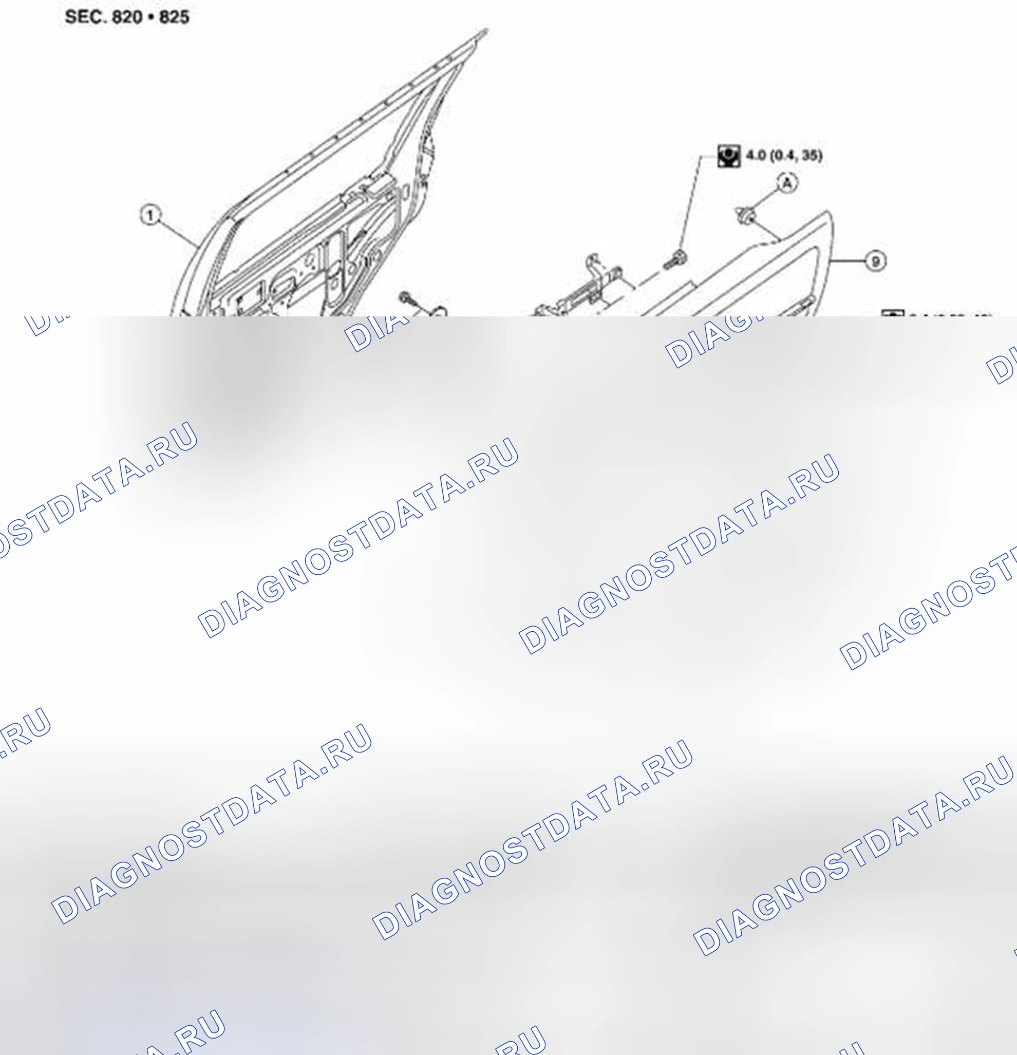 Рис. 1: Задняя дверь - кабина экипажа. Suzuki Equator I