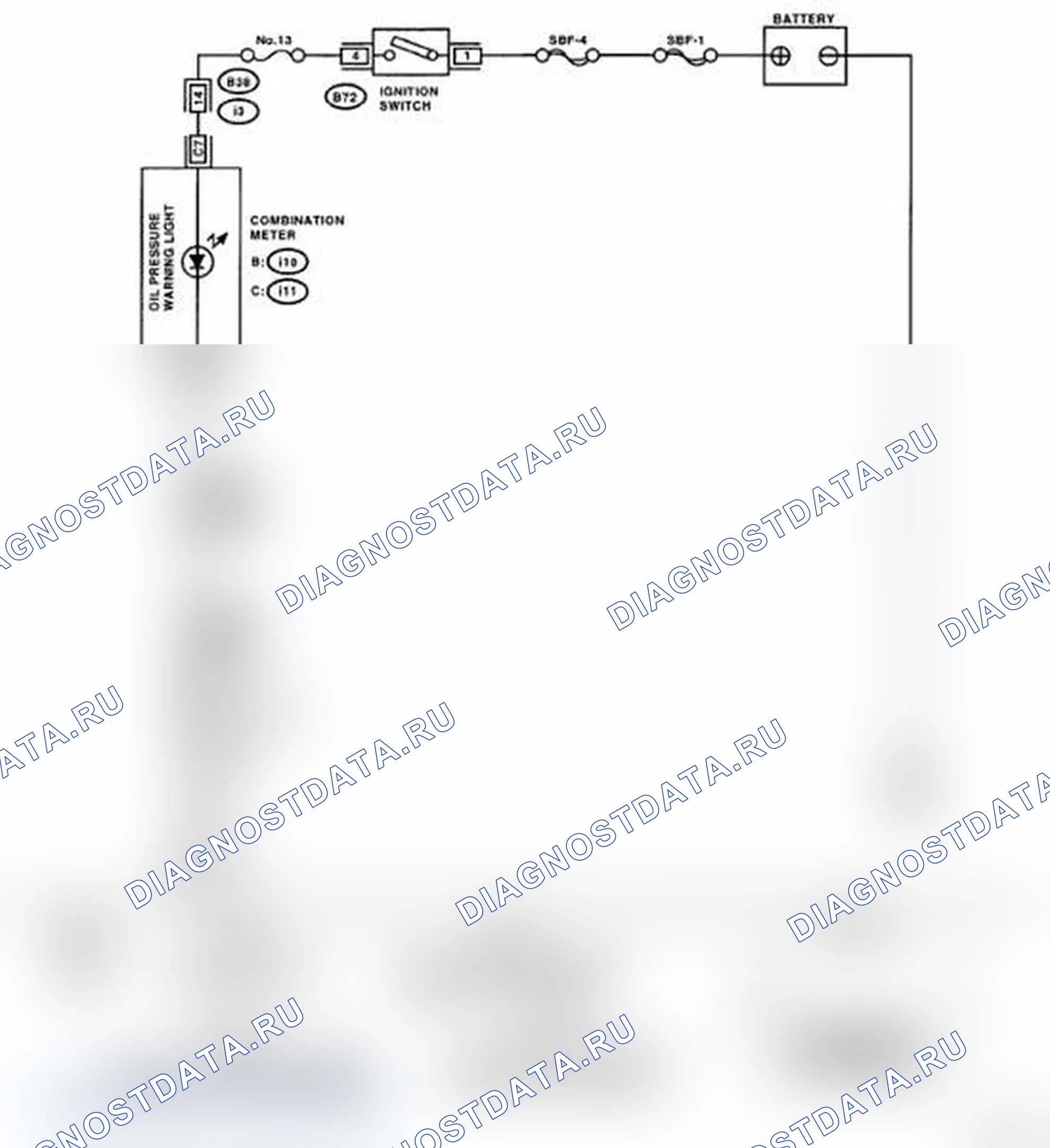 Рис. 3. Схема подключения системы масляного давления. Subaru Impreza WRX GD/GG рестайлинг 2