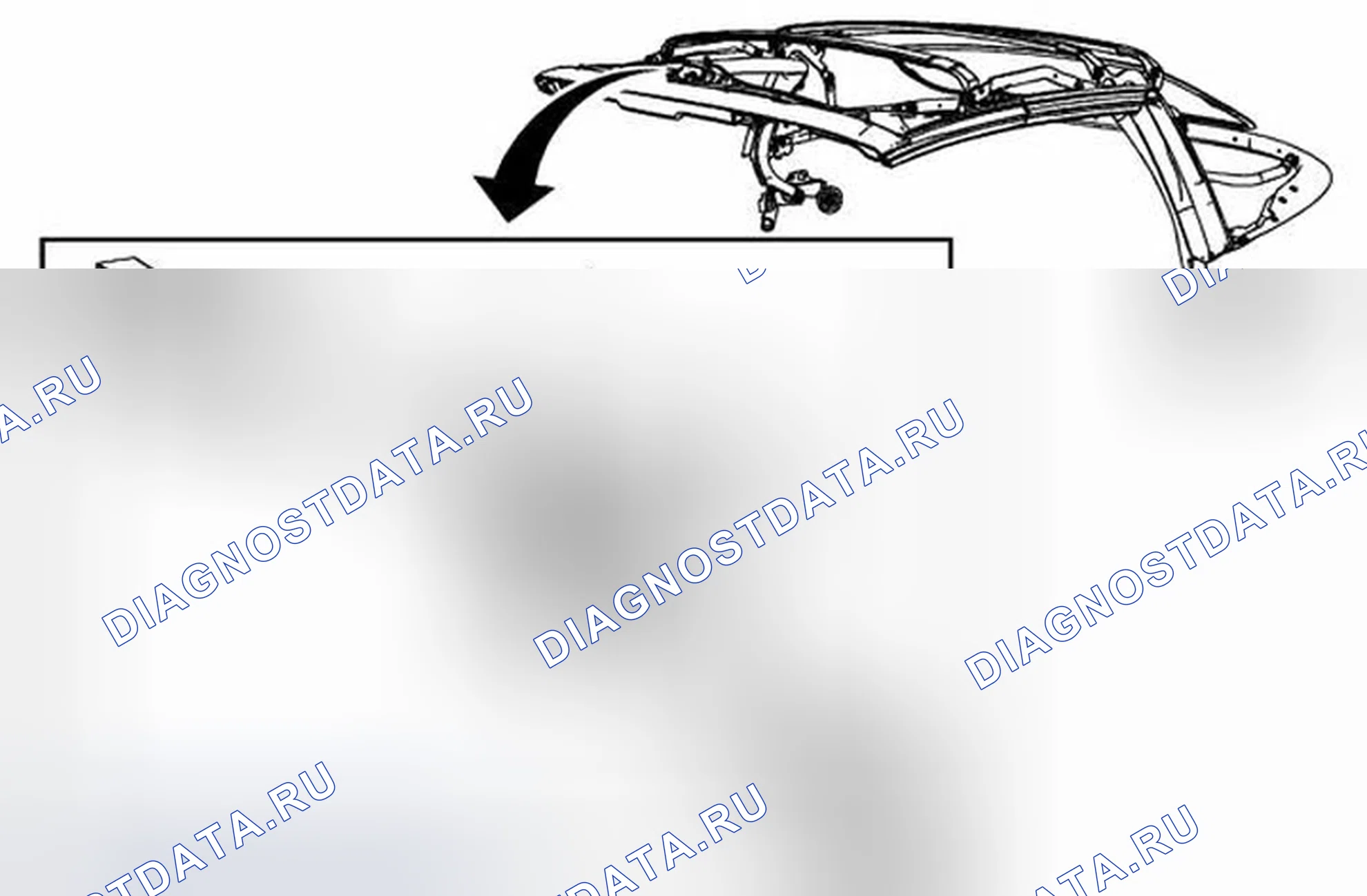 Рис. 24: Замена верхнего переднего привода защелки. Chevrolet Corvette C6