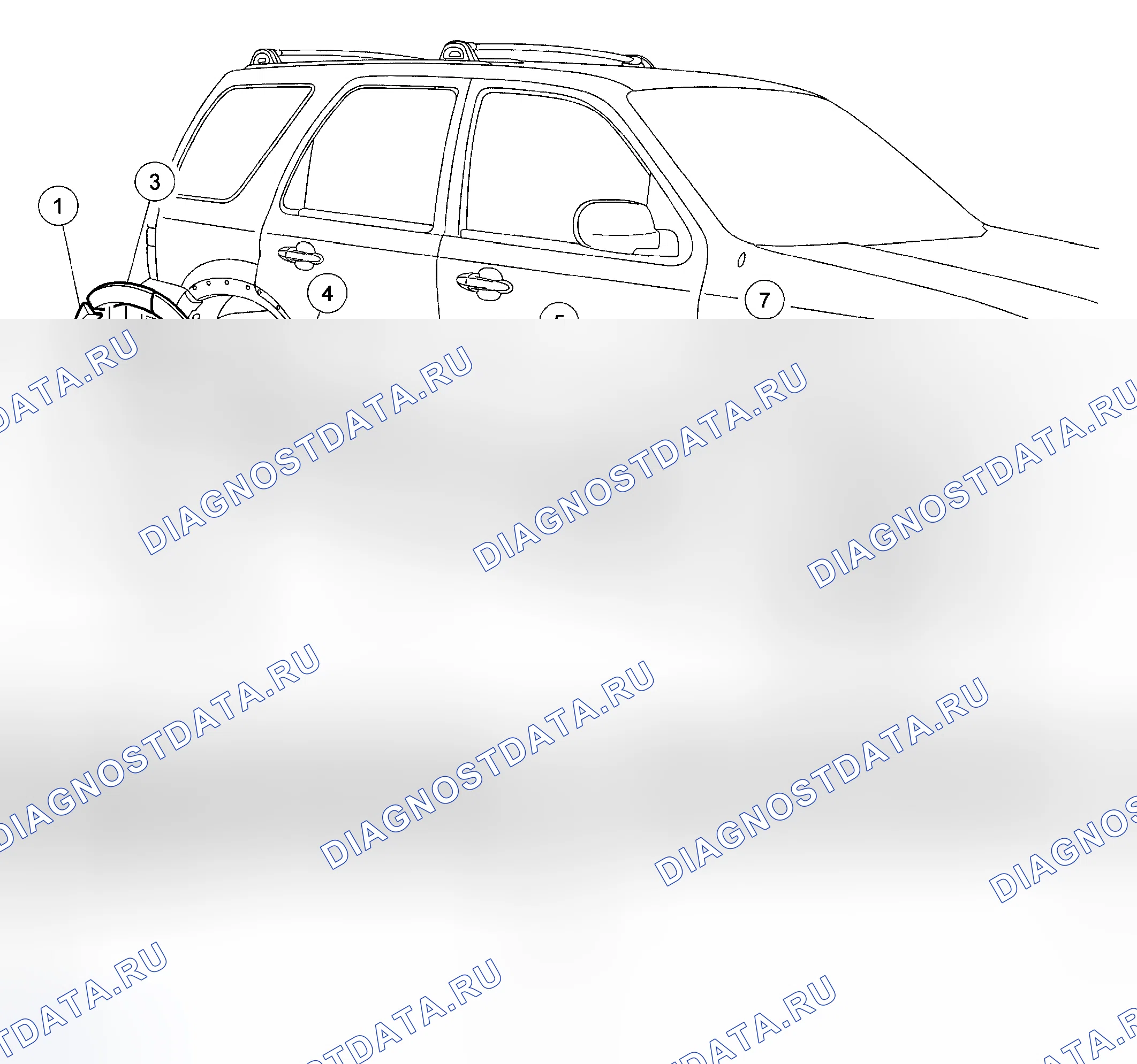 Рис. 12: Внешняя отделка - покомпонентный вид, выход. Hyundai Matrix I