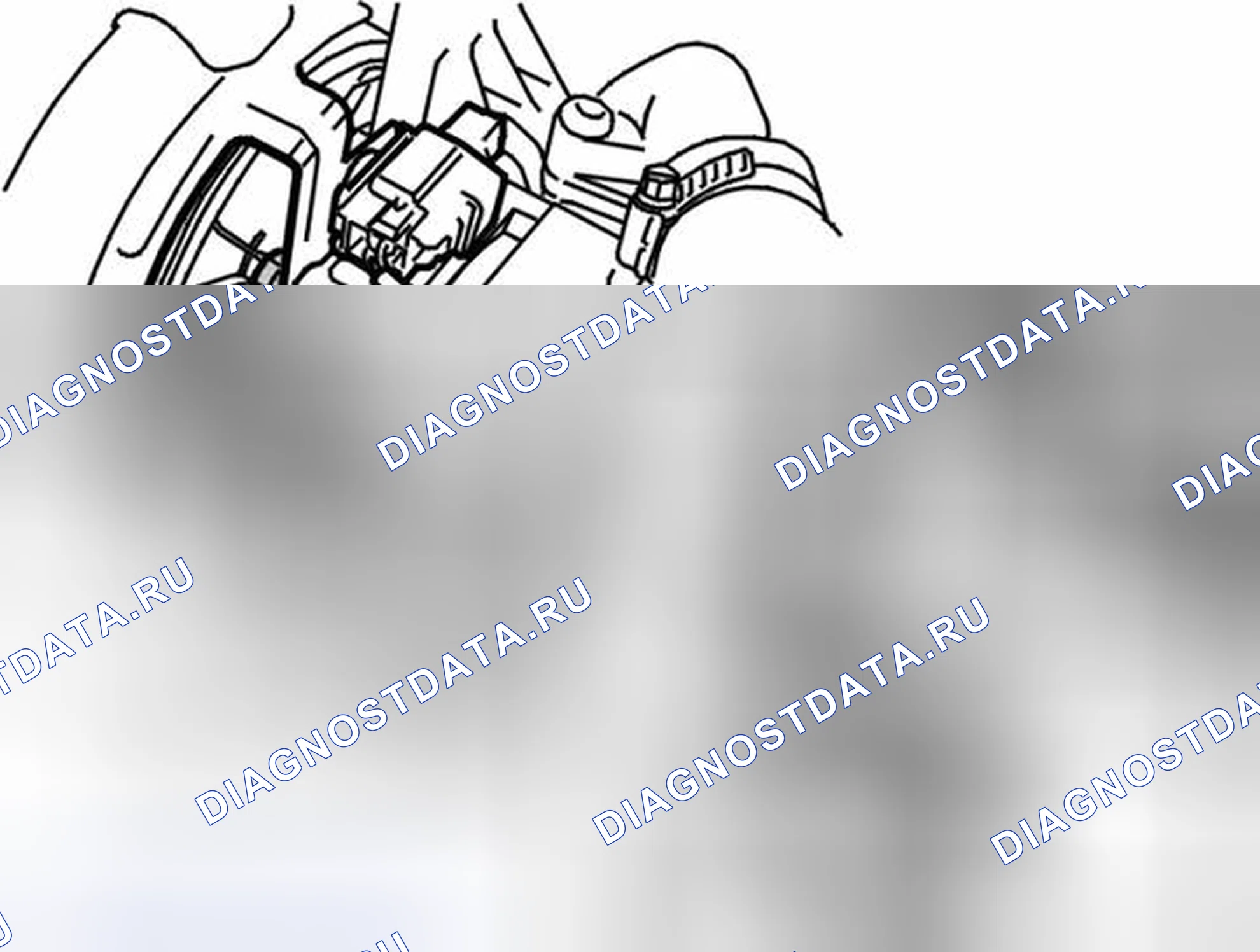 Рис. 33: Снятие напорного шланга. Volvo S80 I