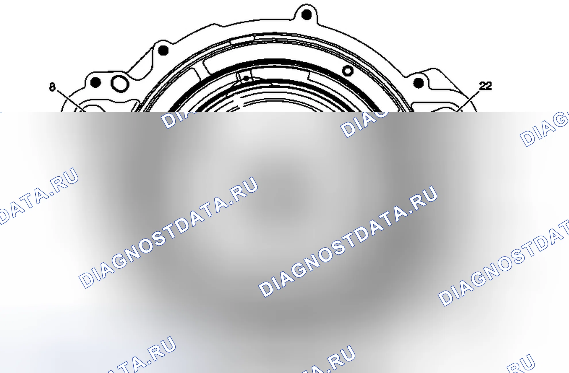 Рис. 31: Узел крышки кожуха A/Trans. GMC Acadia I рестайлинг