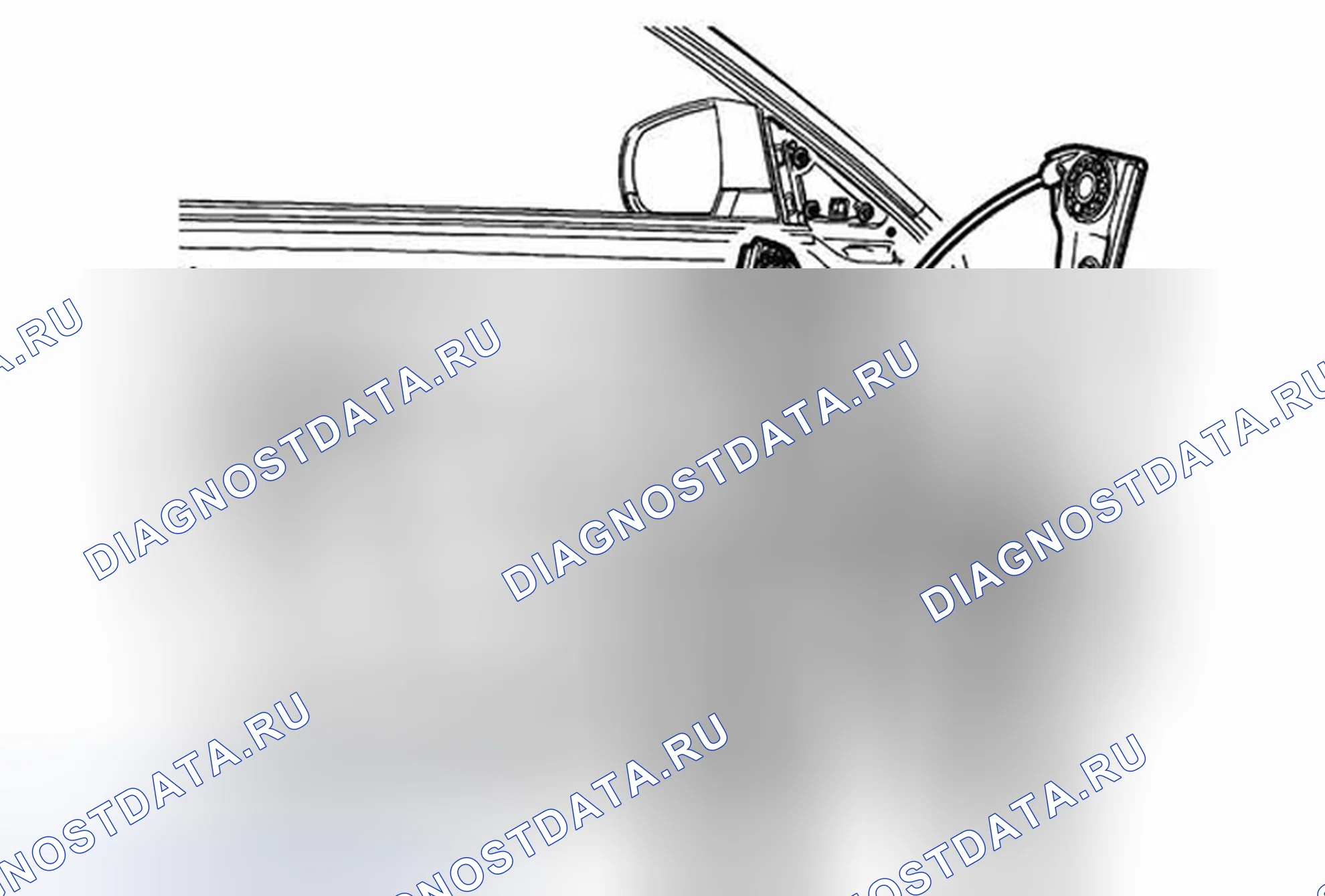Рис. 12: Замена двигателя регулятора переднего дверного окна. Cadillac ATS I