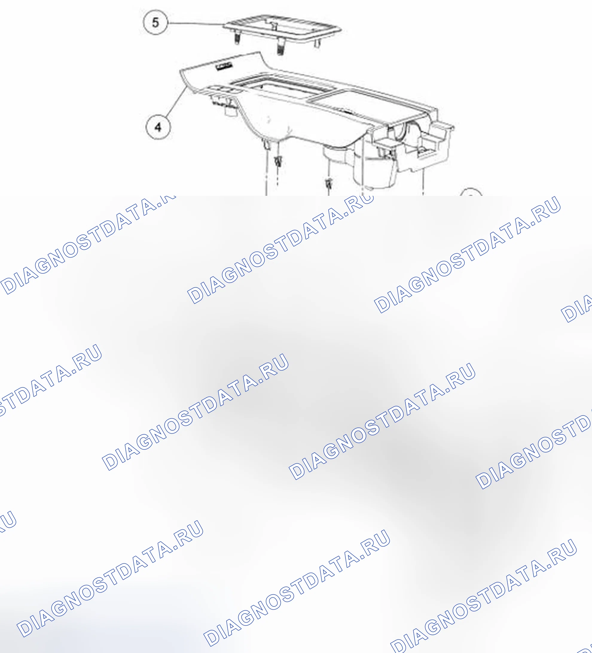 Рис. 55: Консоль - Пол. Ford Mustang V рестайлинг