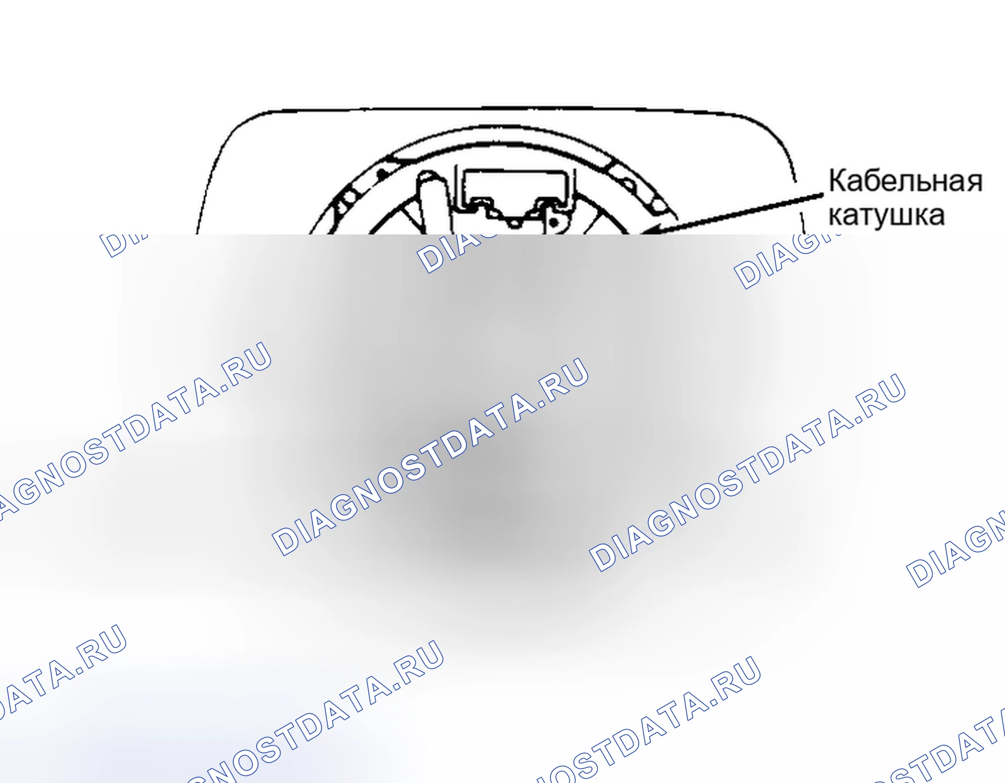 Рис. 18: СПИРАЛЬНЫЙ КАБЕЛЬ. Lexus ES XV10