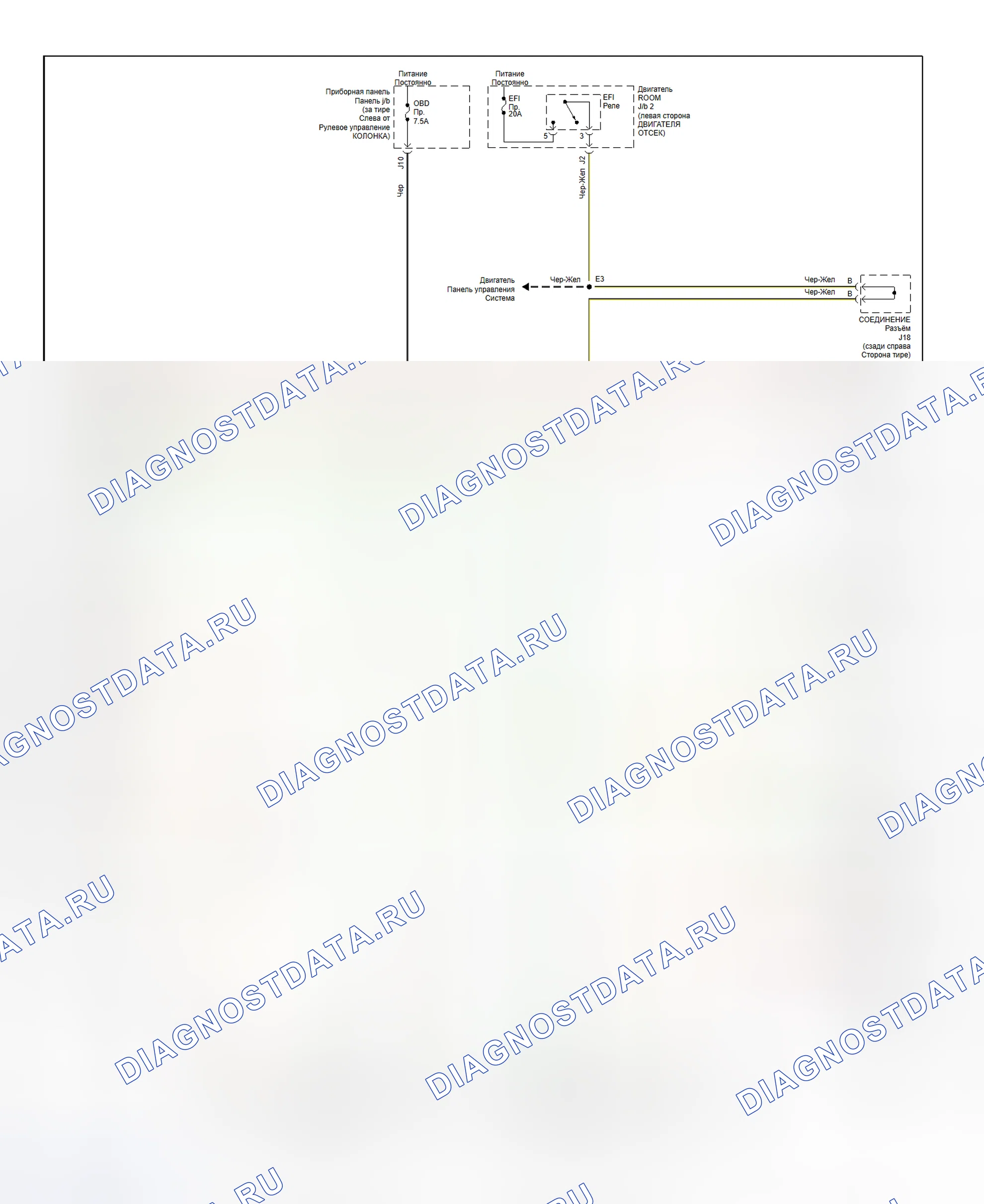 Рис. 93: Схема подключения разъема канала передачи данных (Camry 2.2L CNG). Toyota RAV4 II