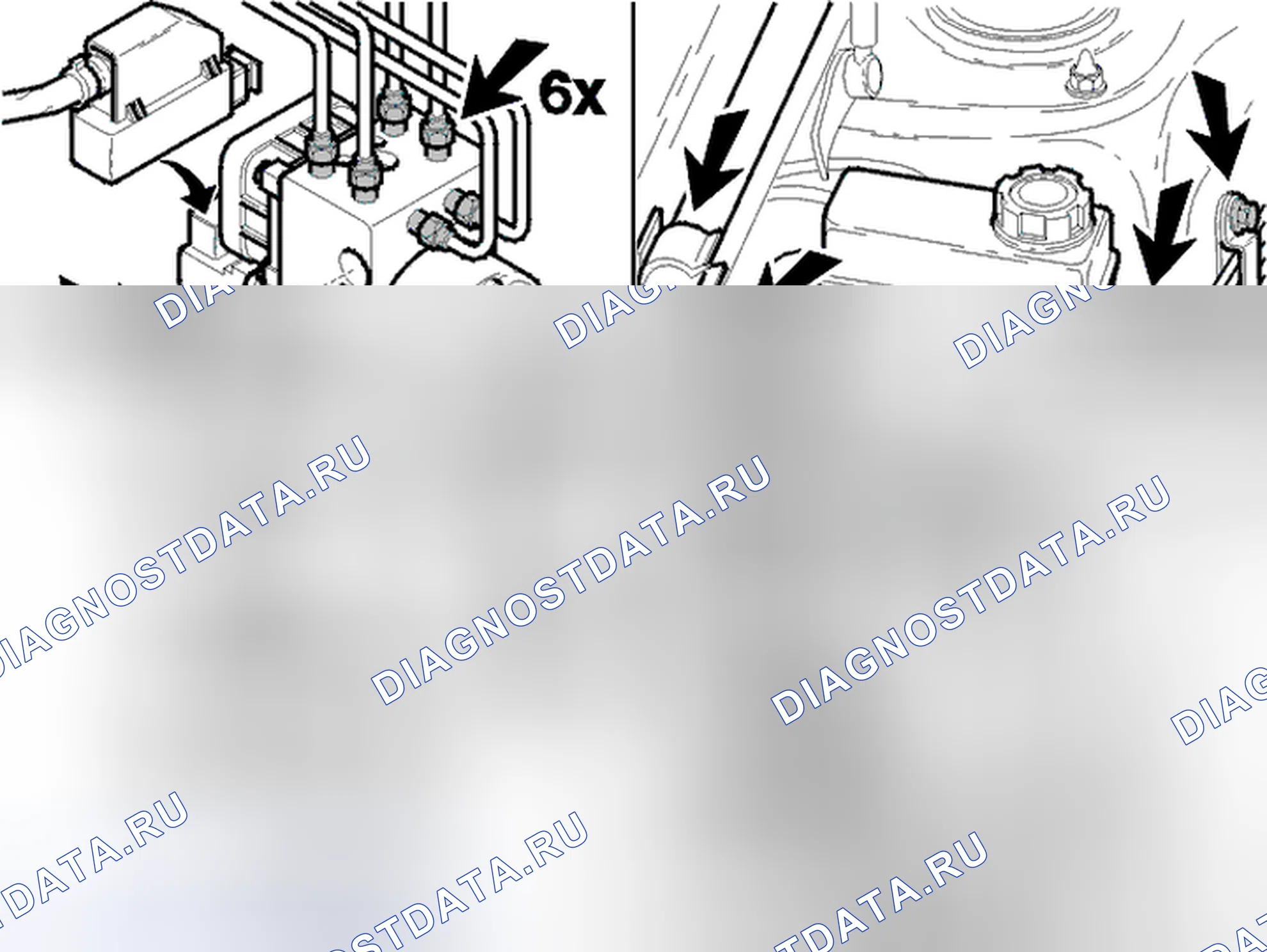 Рис. 52: Установка гидравлического модуля АБС. Volvo S40 I рестайлинг