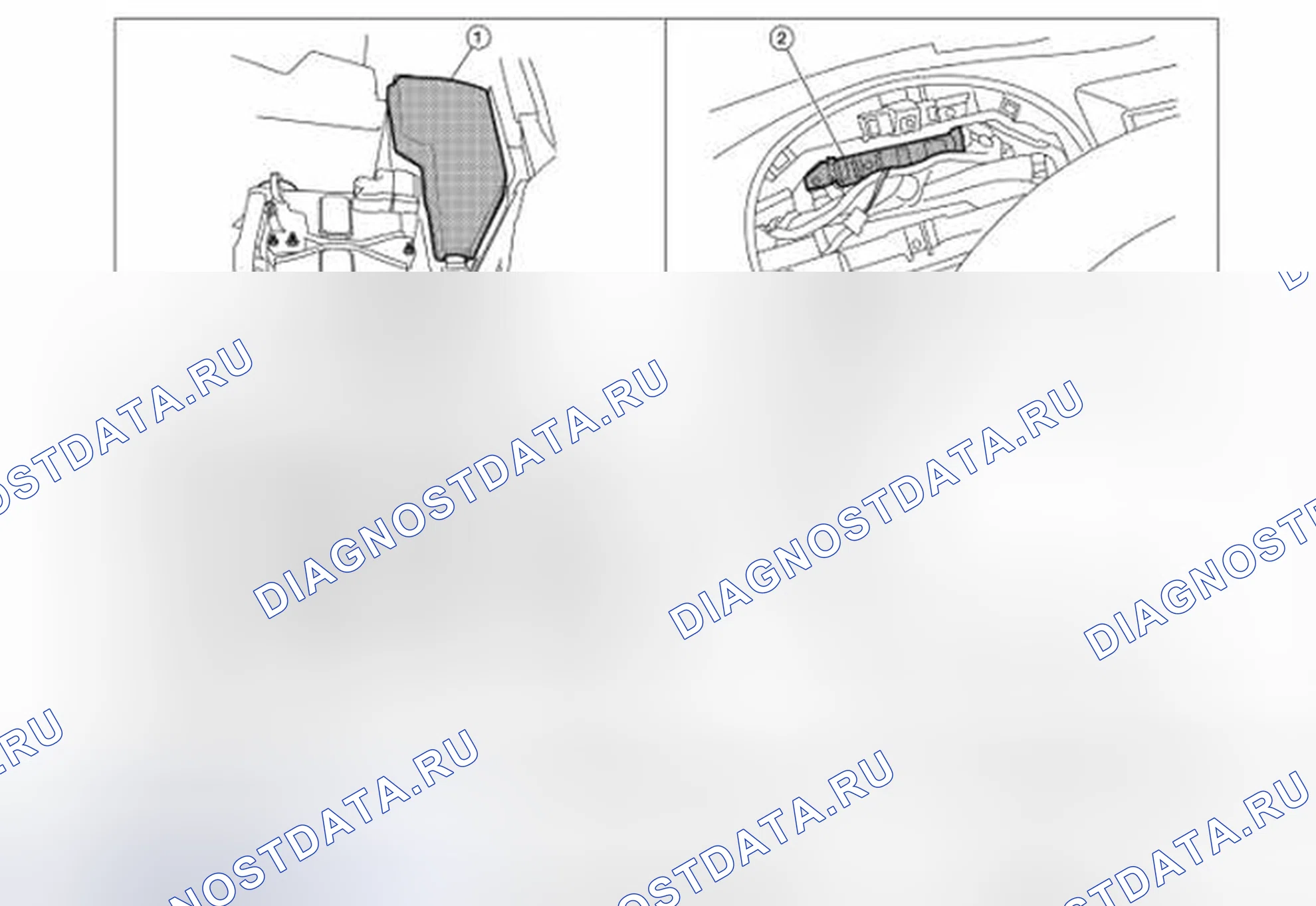 Рис. 40: Расположение компонентов. Honda Passport I