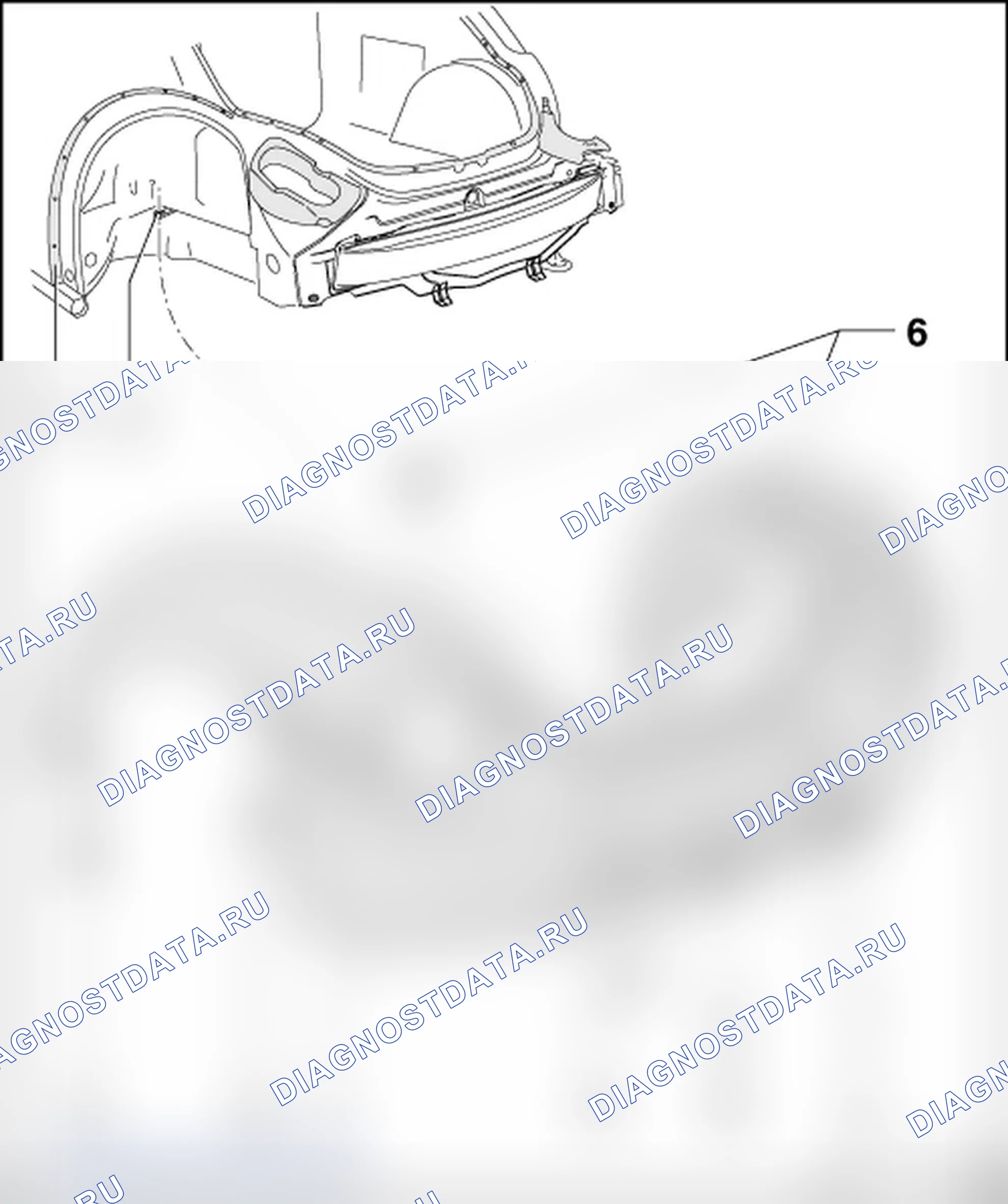 Рис. 155: ЗАДНЯЯ СЕКЦИЯ, СЕДАН. Volkswagen New Beetle A4