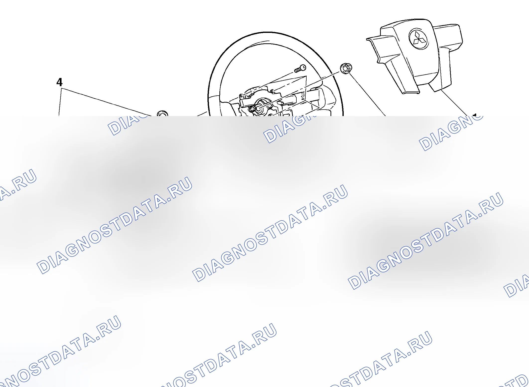 Рис. 311: ДЕМОНТАЖ И МОНТАЖ. Mitsubishi Endeavor I