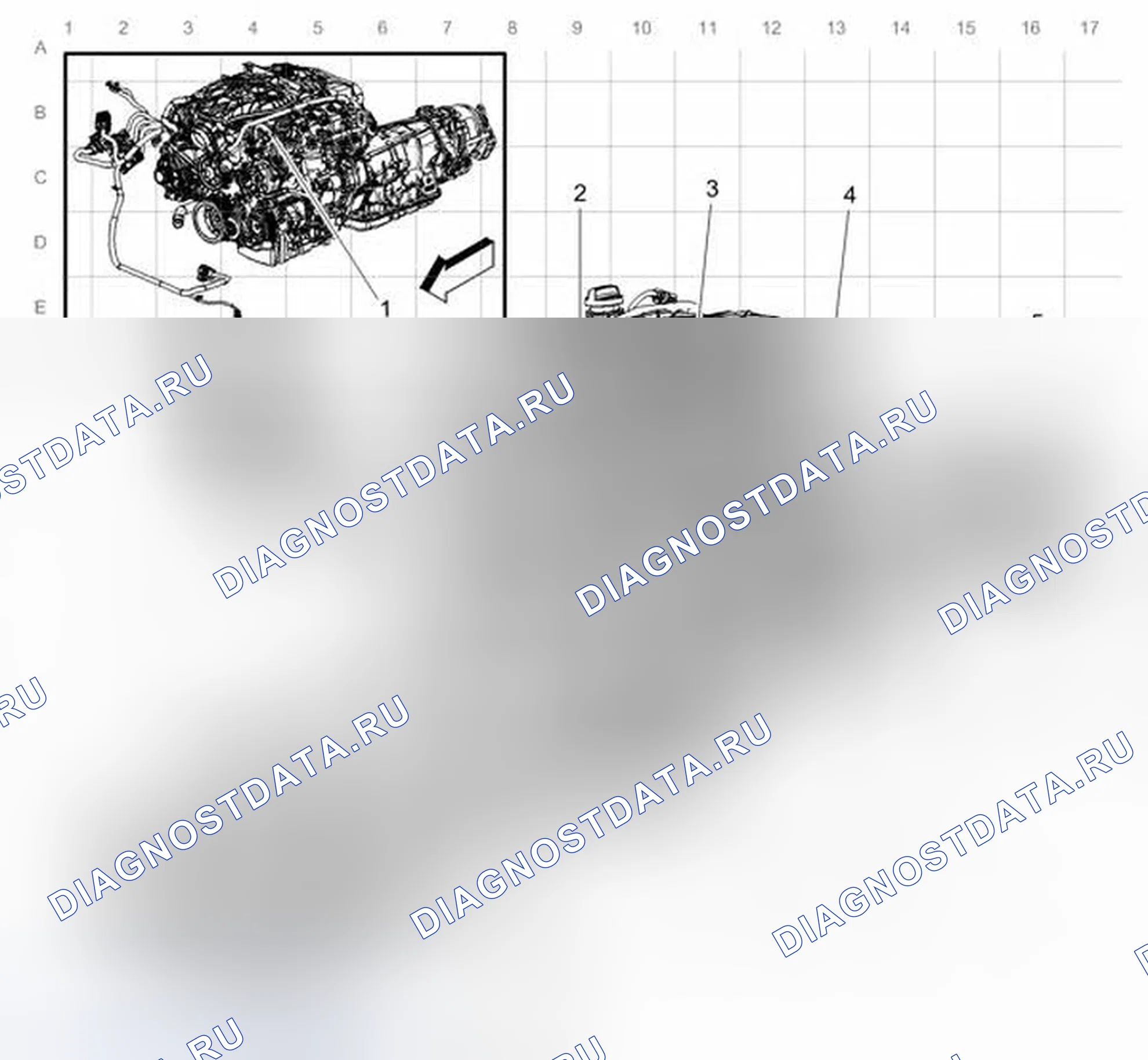Рис. 65: Прокладка электропроводки двигателя (Lfx). Cadillac ATS I