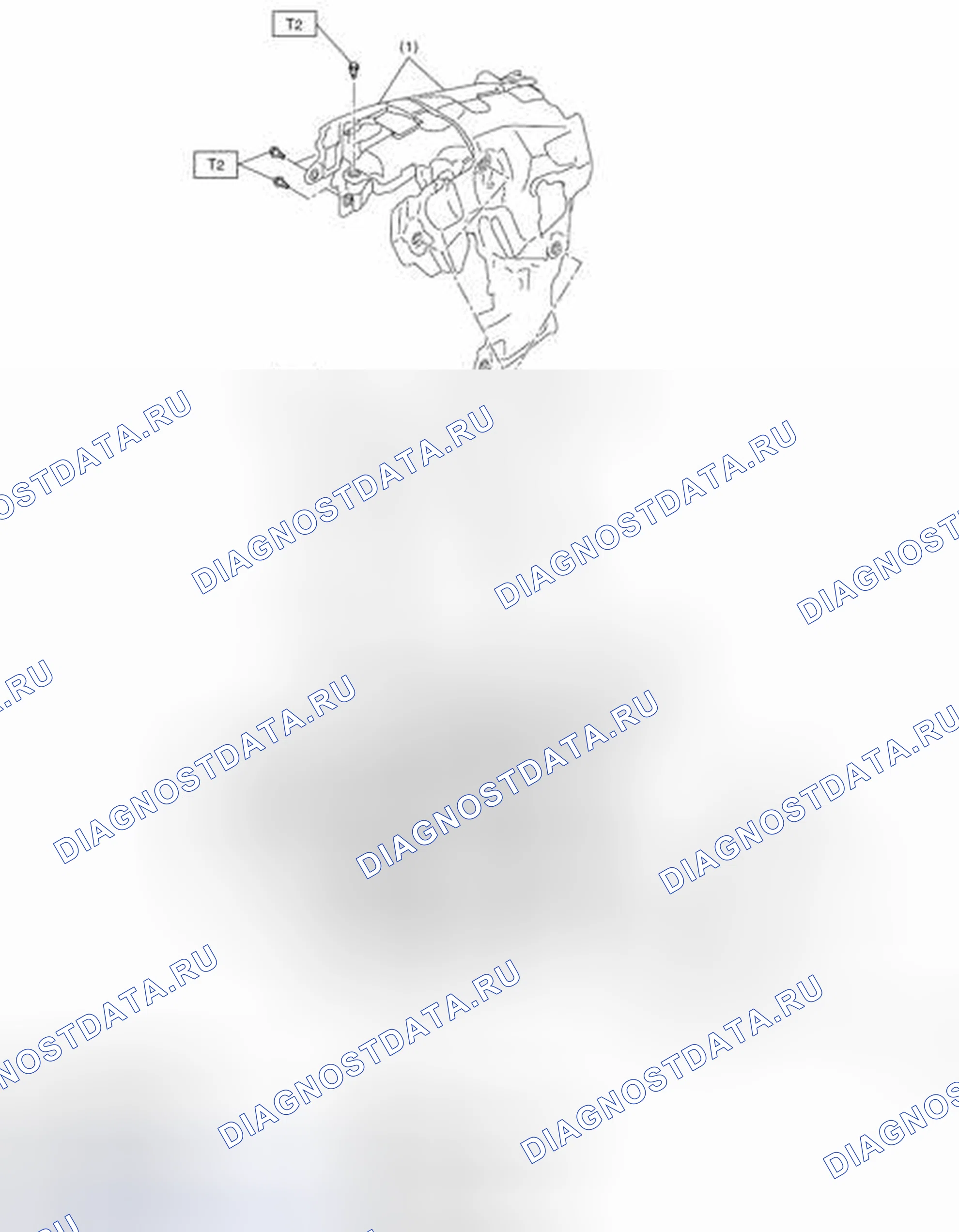 Рис. 585: ЖГУТ ПЕРЕДАЧИ И ДАТЧИК. Subaru Outback BR рестайлинг
