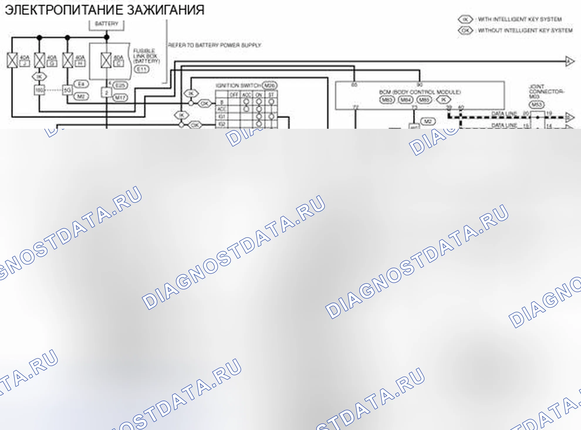 Рис. 26: электросхема - источник питания зажигания. Nissan Sentra B17 рестайлинг