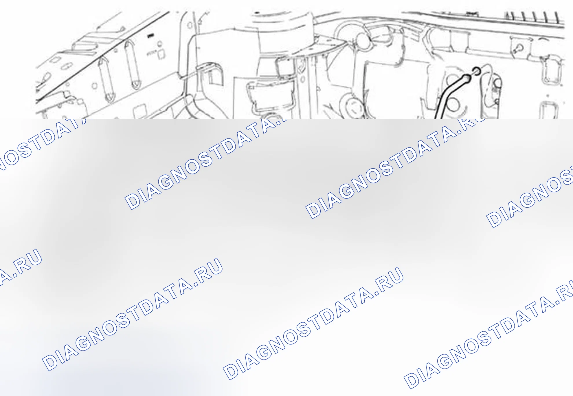 Рис. 263: Линия конденсатор-испаритель на стороне испарителя. Ford Edge I рестайлинг