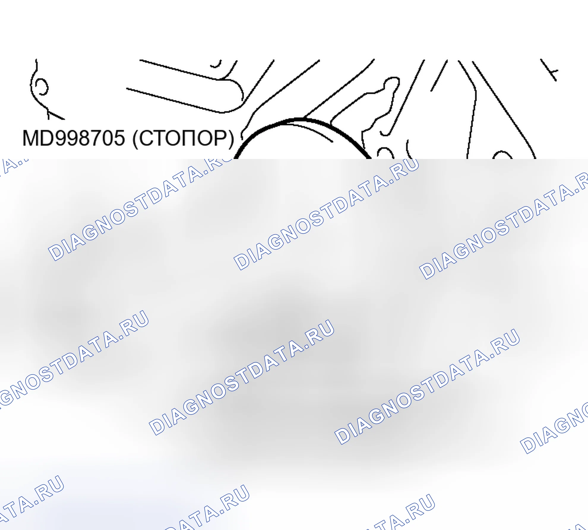 Рис. 795: >> C <<УСТАНОВКА ПЕРЕДНЕГО ПОДШИПНИКА ВАЛА ПРОТИВОВЕСА. Mitsubishi Lancer Evolution IX