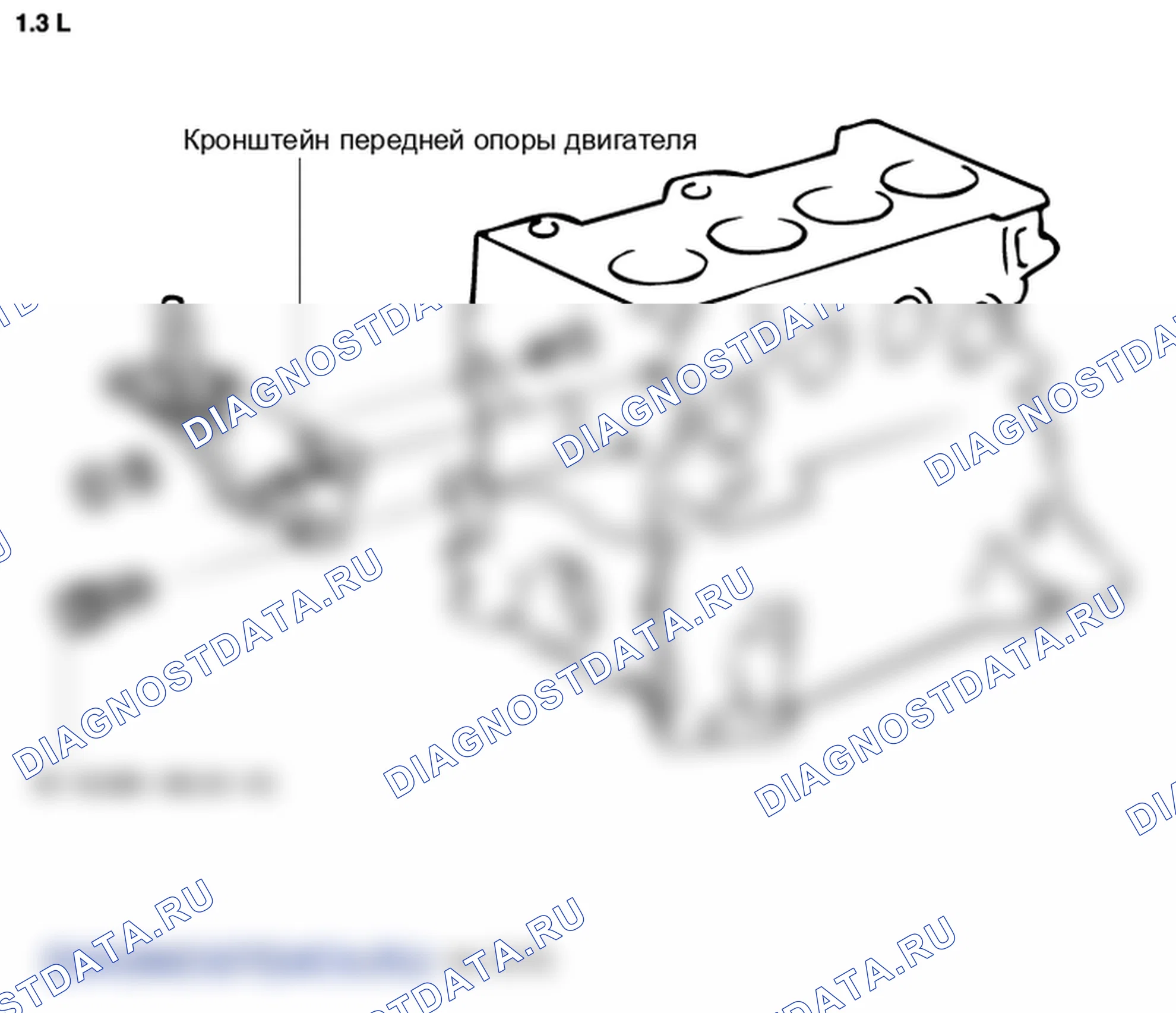 Расположение деталей блока цилиндров. Hyundai Accent LC