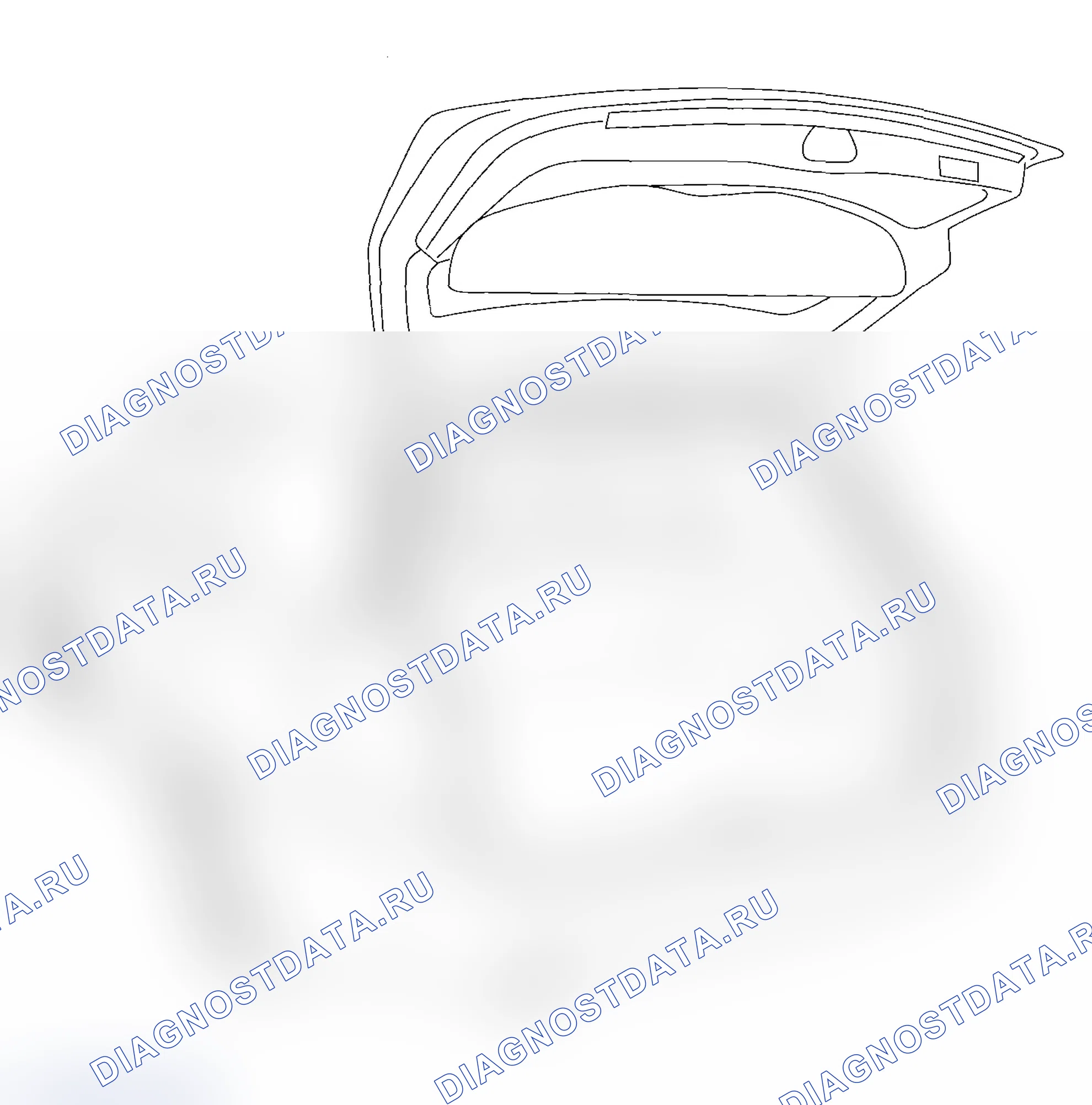 Рис. 1: Панель задних ворот. Subaru Impreza WRX GD/GG рестайлинг 2