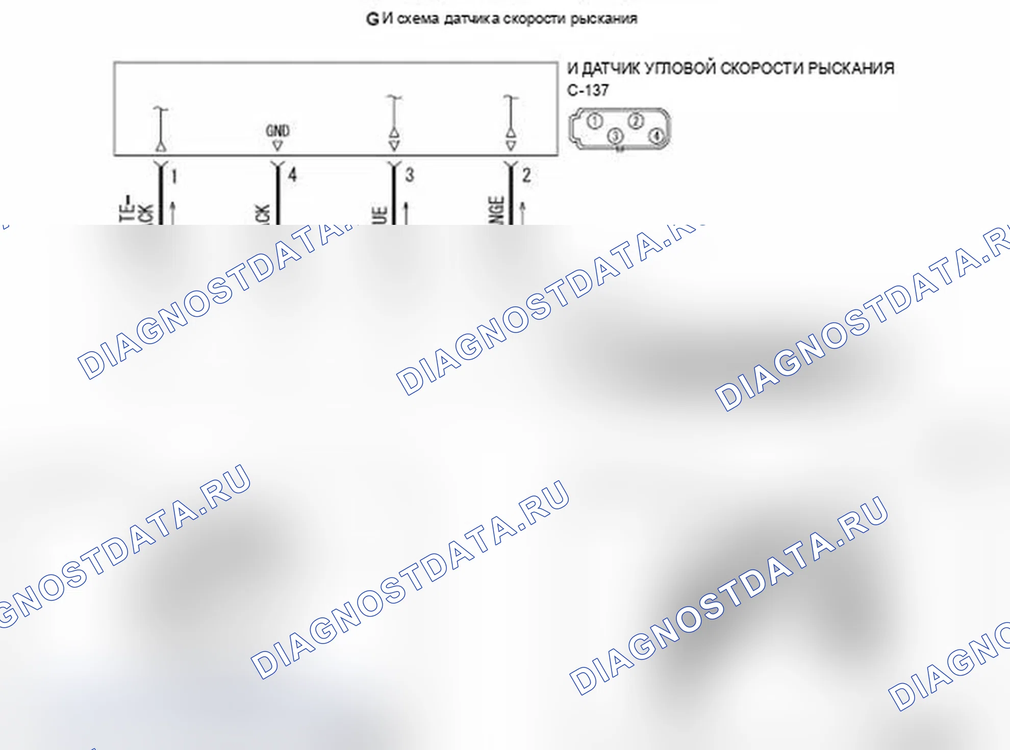Рис. 64: C1242 расшифровка кода ошибки: Неисправность датчика G и скорости рыскания (неисправность выходного сигнала датчика продольного G). Mitsubishi Lancer Ralliart X рестайлинг