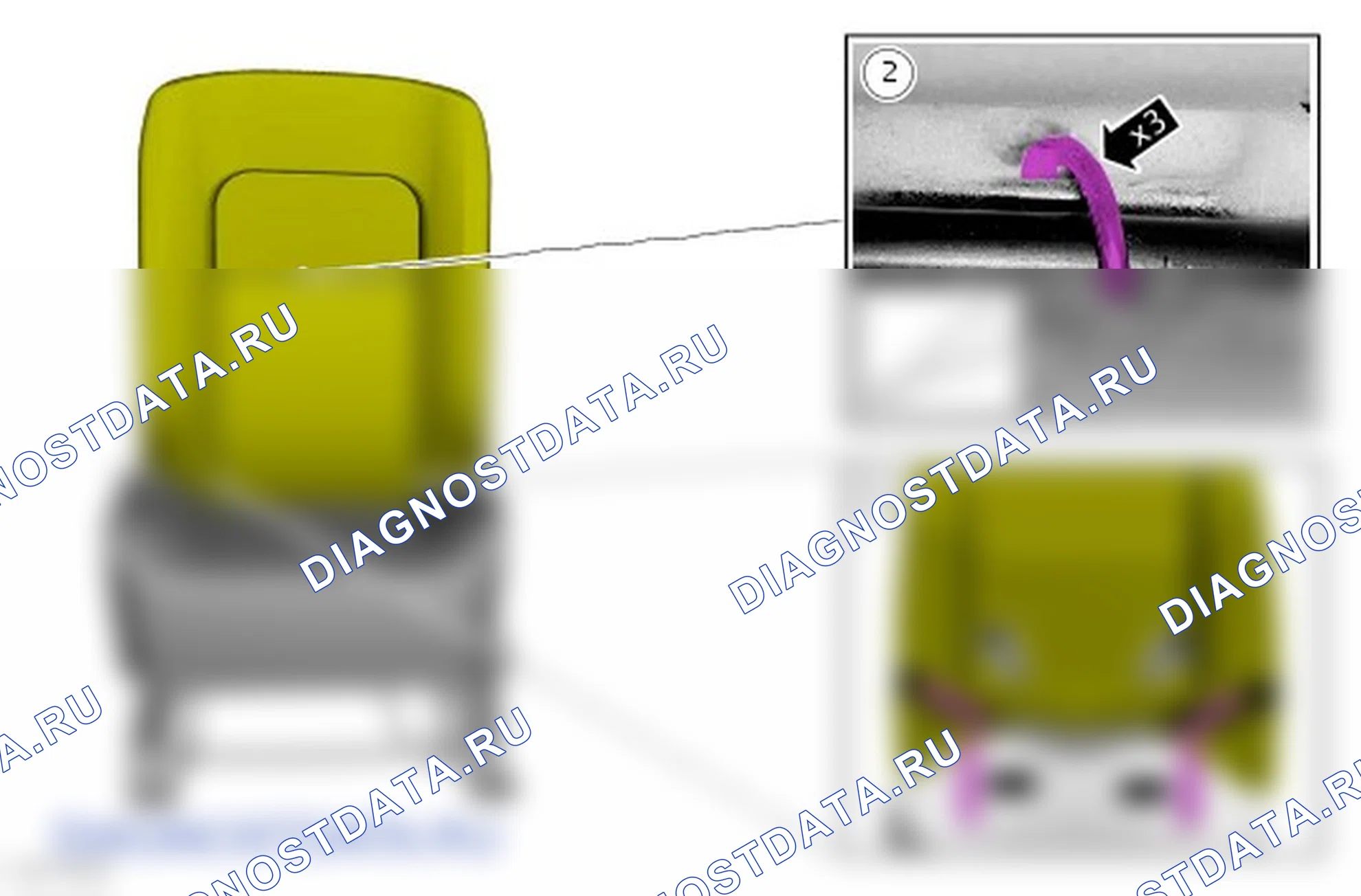 Как снять и установить обивку спинки переднего сидения. Ford Transit Connect I