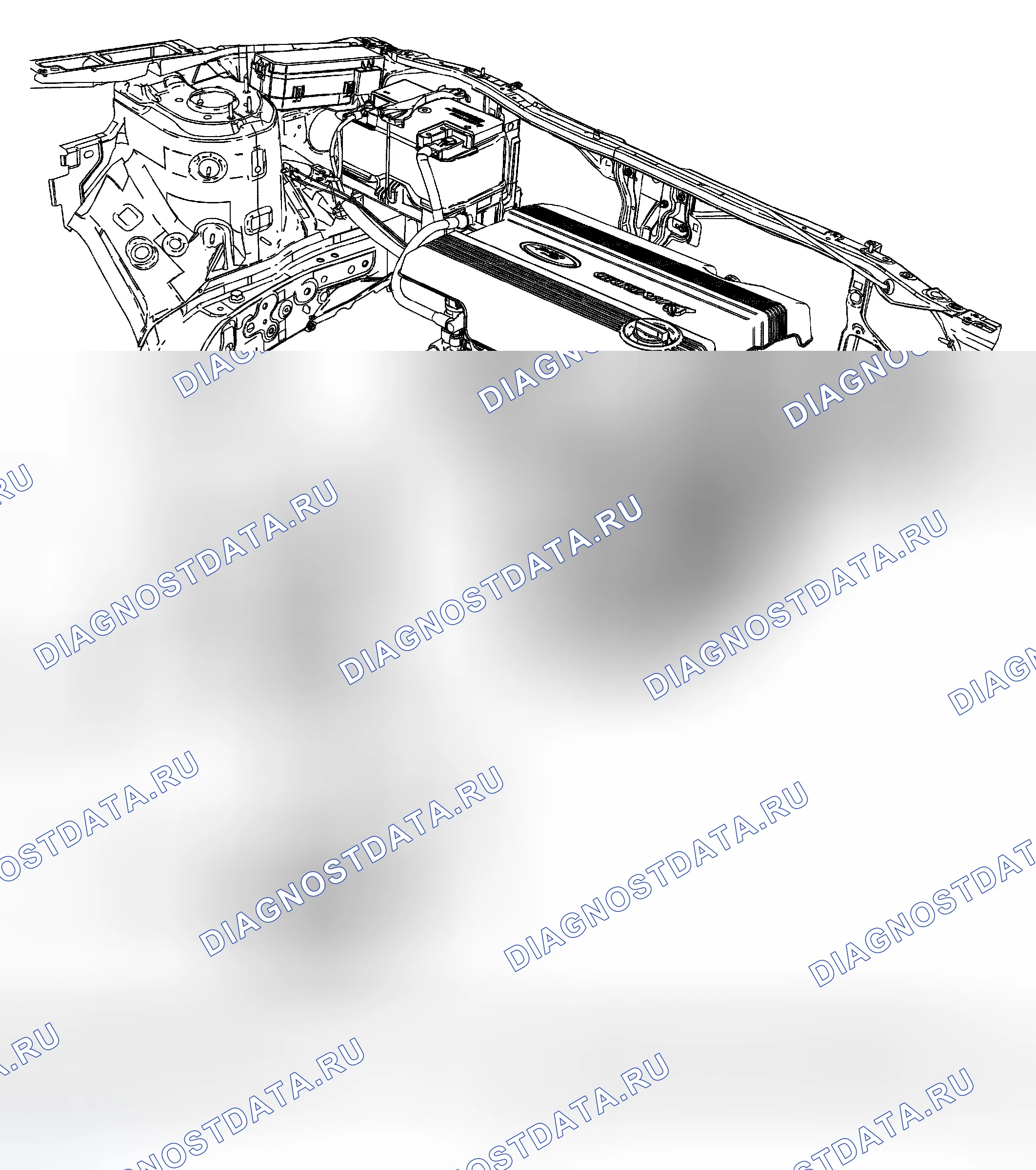 Рис. 7: Аккумуляторная батарея 12 В. Ford Escape I рестайлинг