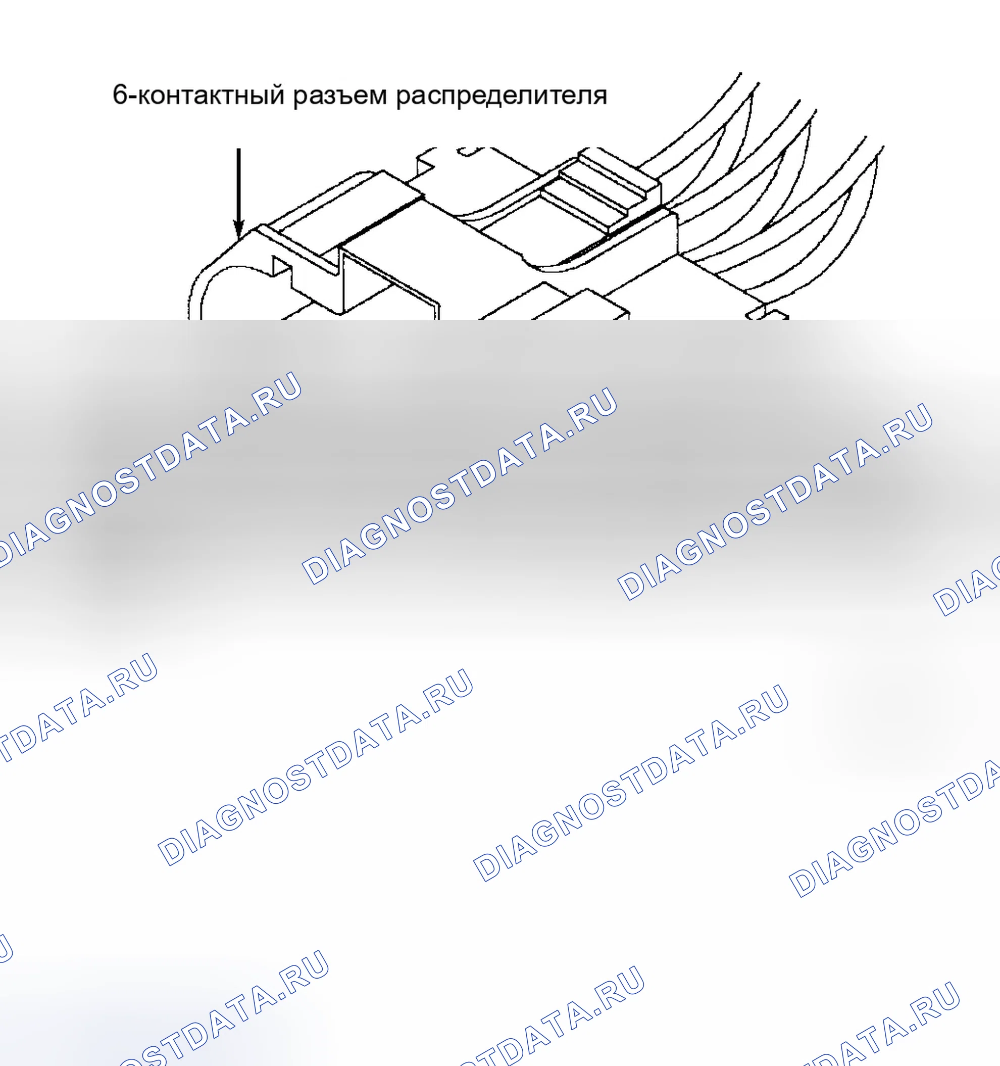 Рис. 104: 6-контактный разъем распределителя. Chrysler Cirrus I