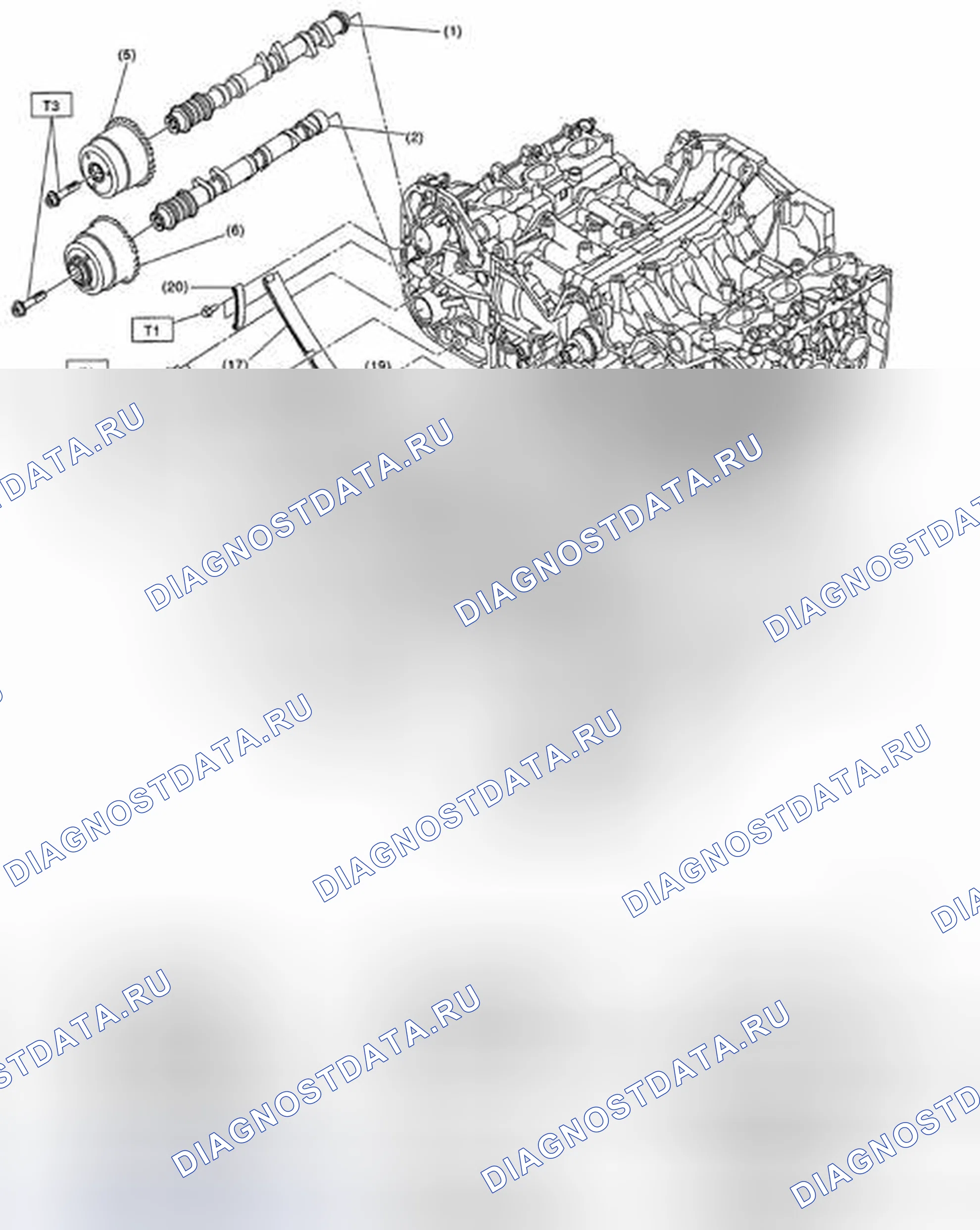 Рис. 469: ЦЕПЬ ГРМ. Subaru Legacy BM/BR