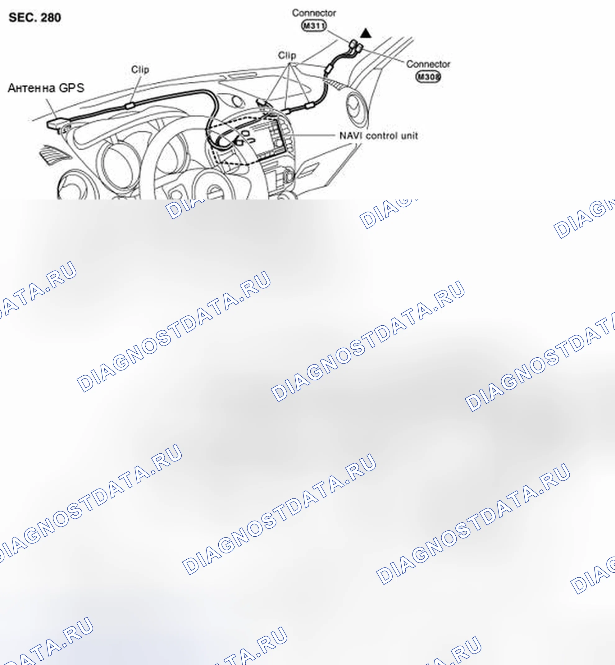 Рис. 44: Схема расположения питателей. BMW 4 серия F32/F33 рестайлинг
