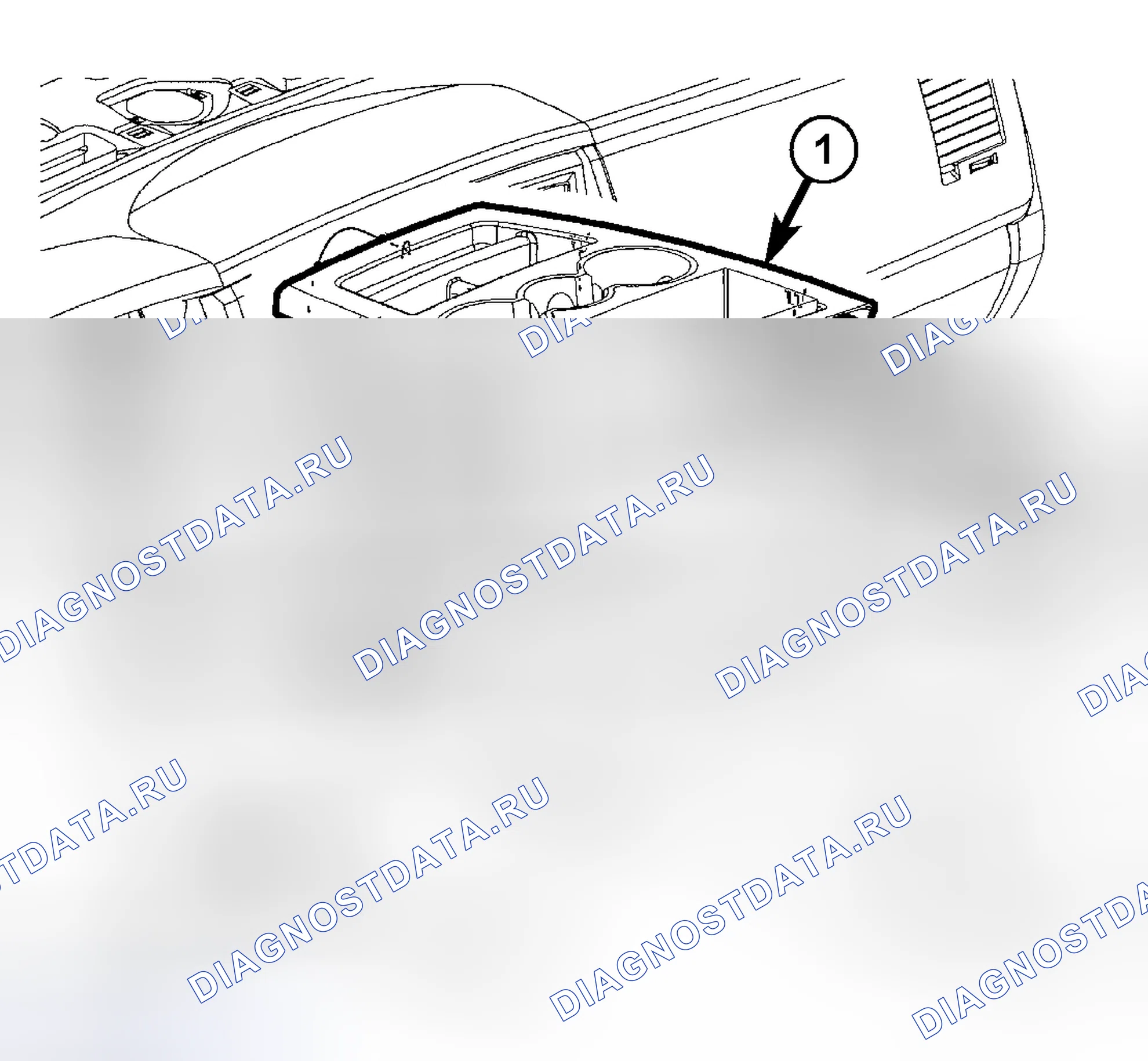 Рис. 373: Полноэтажная консоль. Dodge Cab & Chassis R3500 HD transition