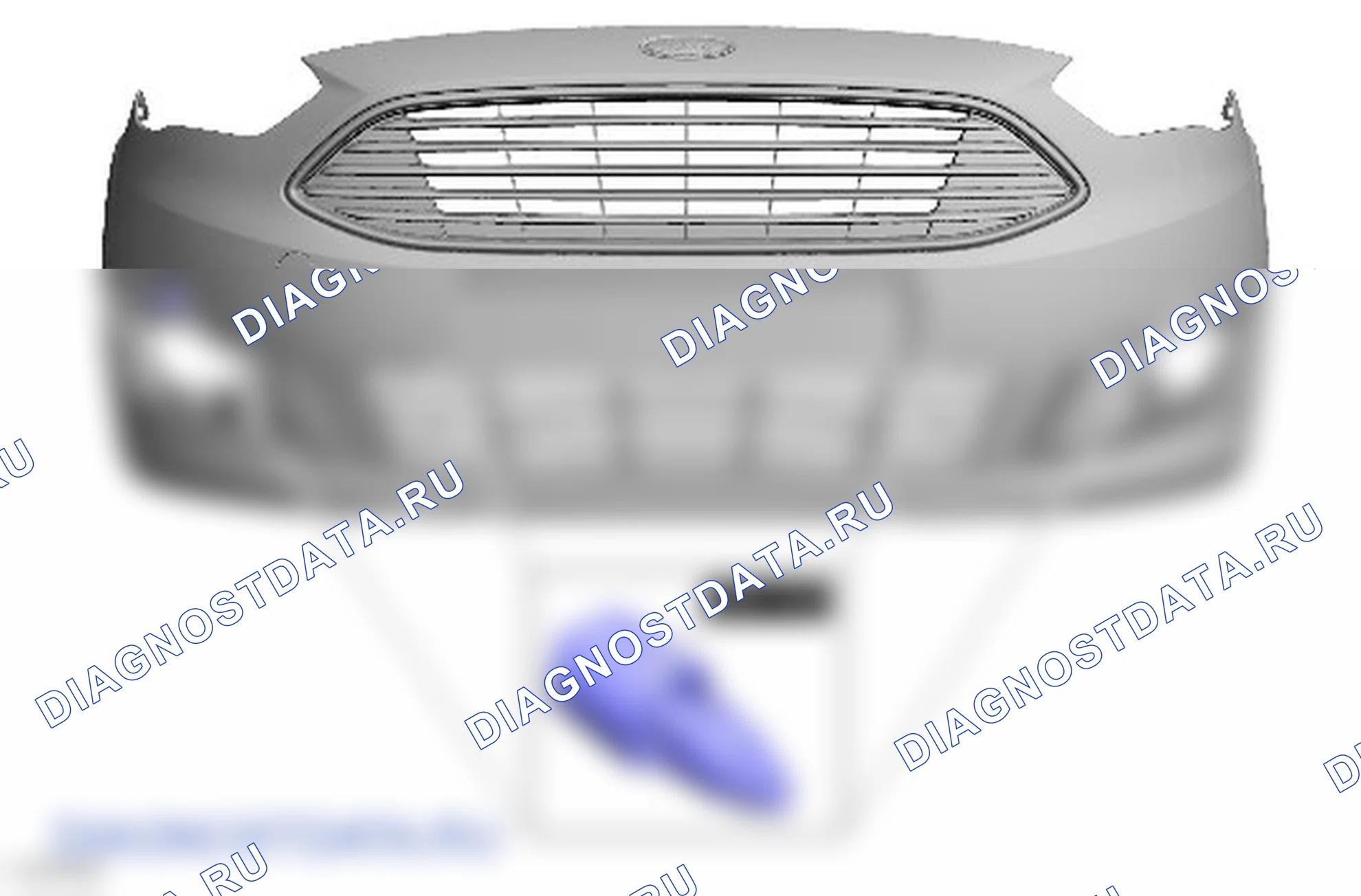 Разборка и сборка кожуха переднего бампера. Ford Grand C-MAX II рестайлинг