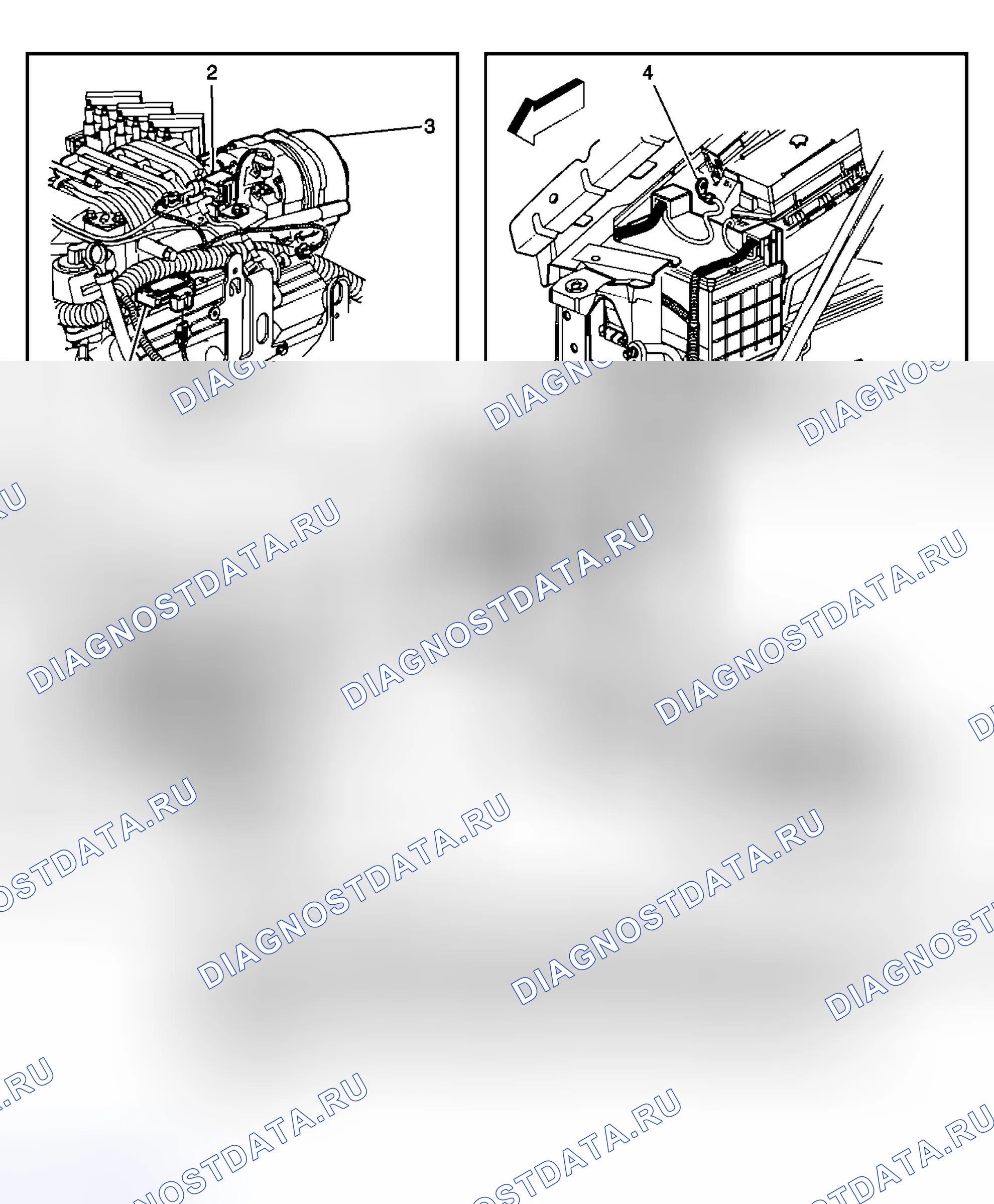 Рис. 4: Расположение компонентов. Buick Park Avenue II рестайлинг