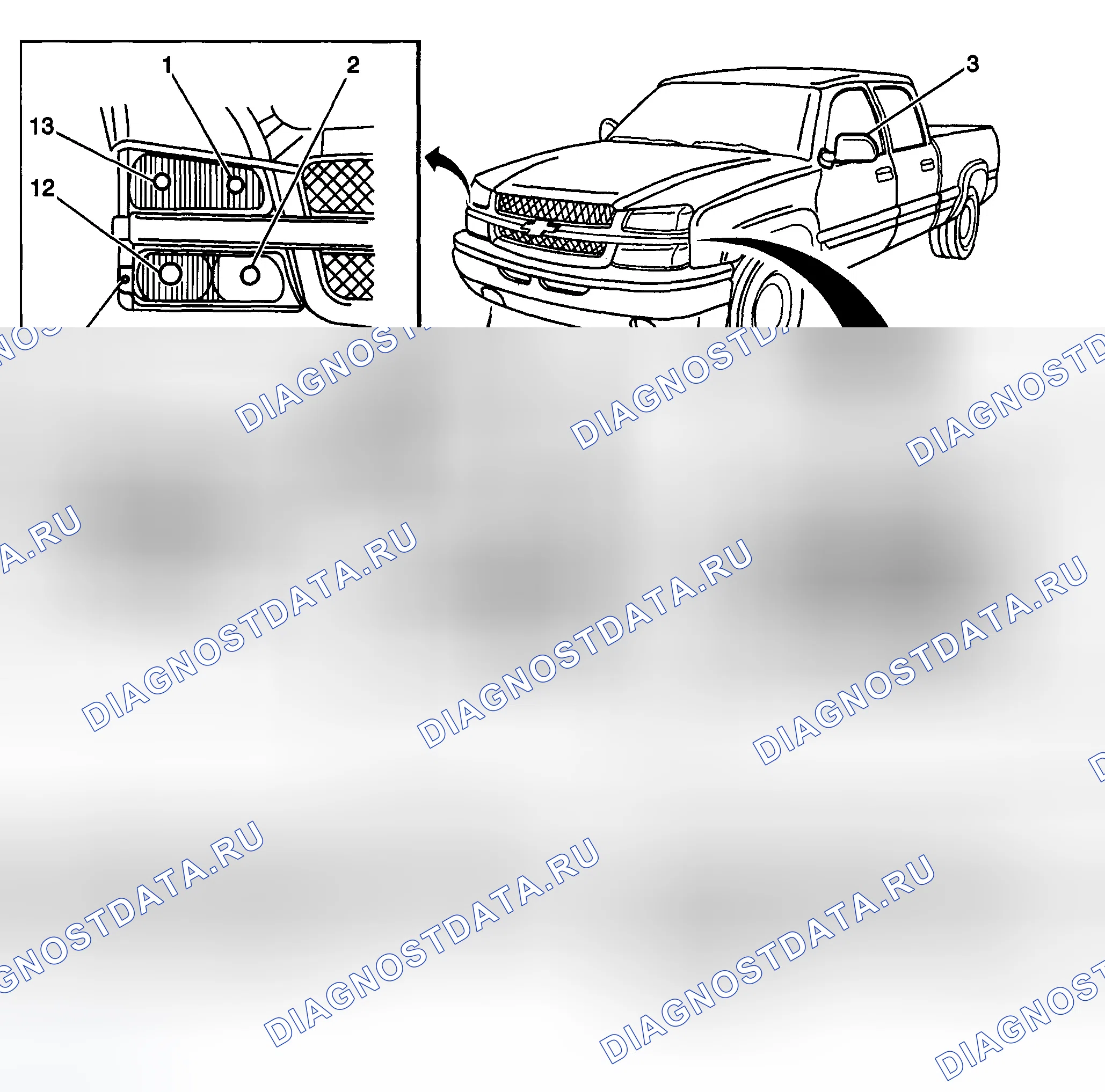Рис. 51: Виды компонентов систем освещения. GMC Sierra 1500 HD 