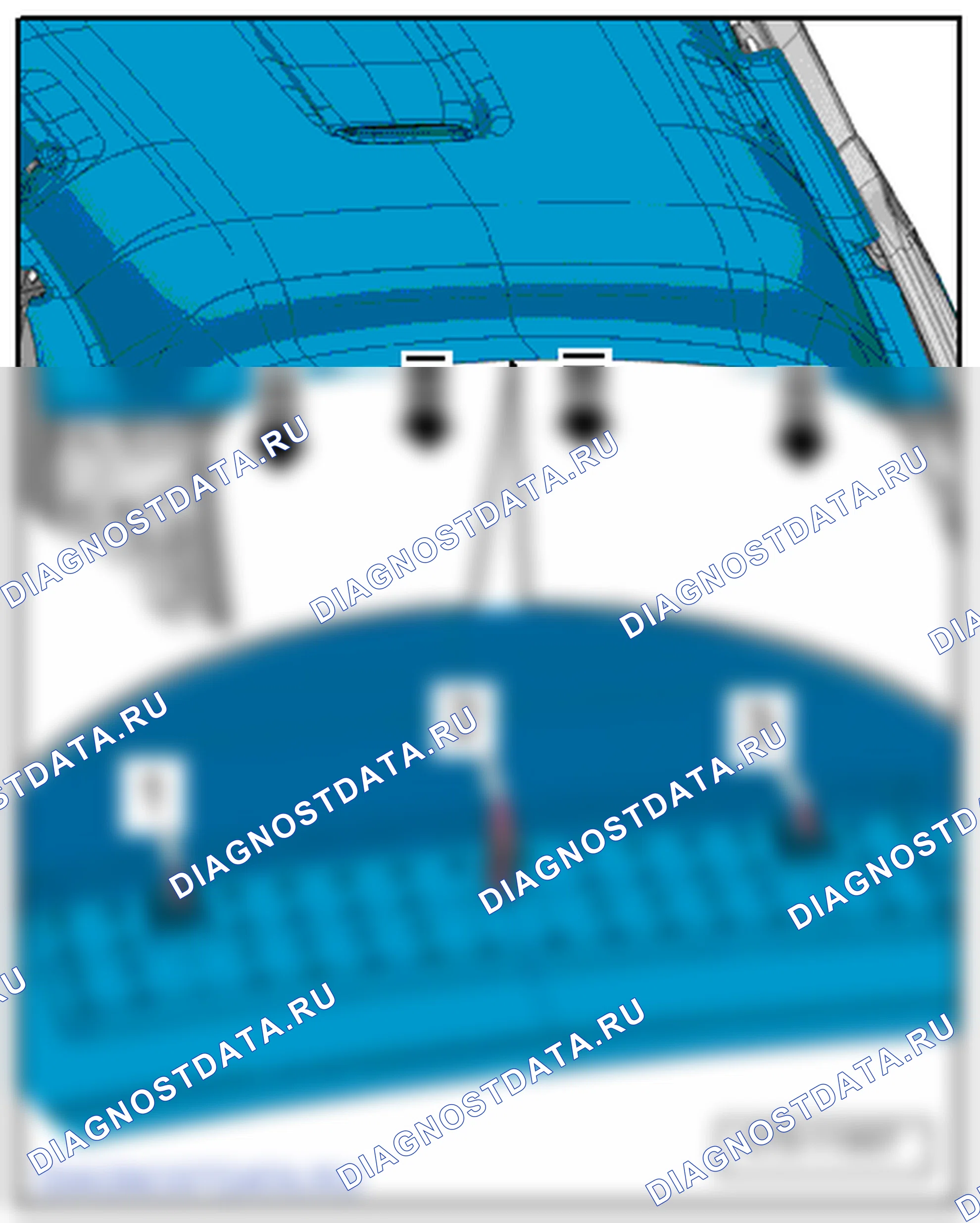 Облицовка потолка. Audi A3 8V