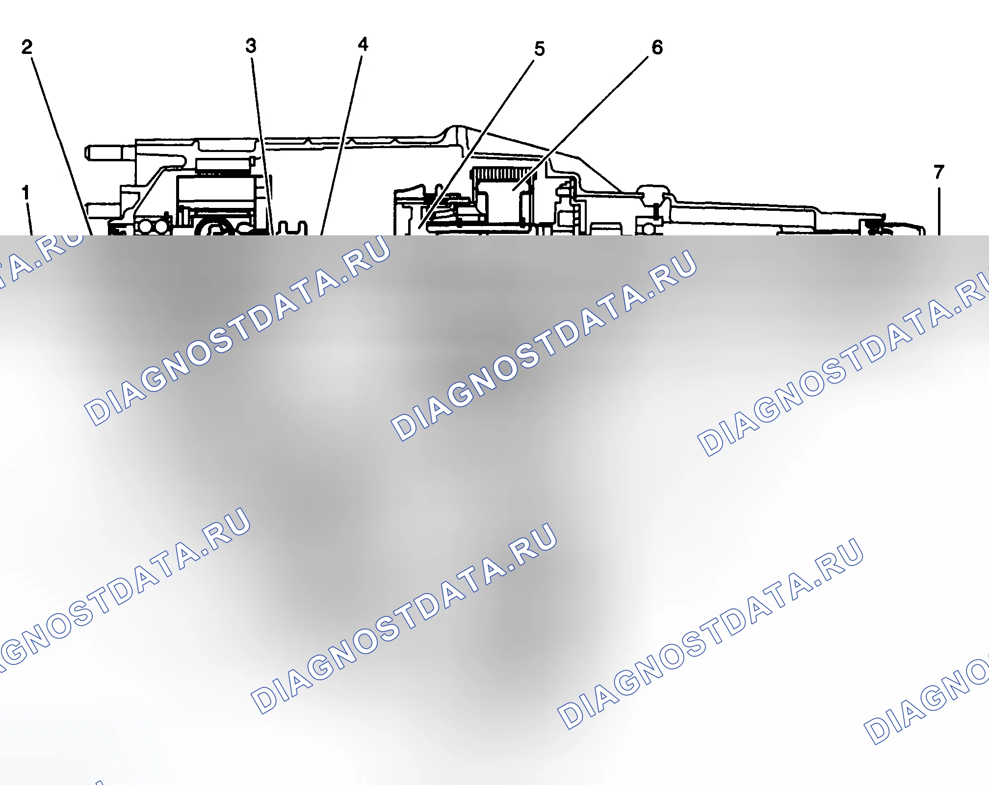 Рис. 740: Поток мощности в режиме 4HI. Chevrolet Silverado 1500 HD 