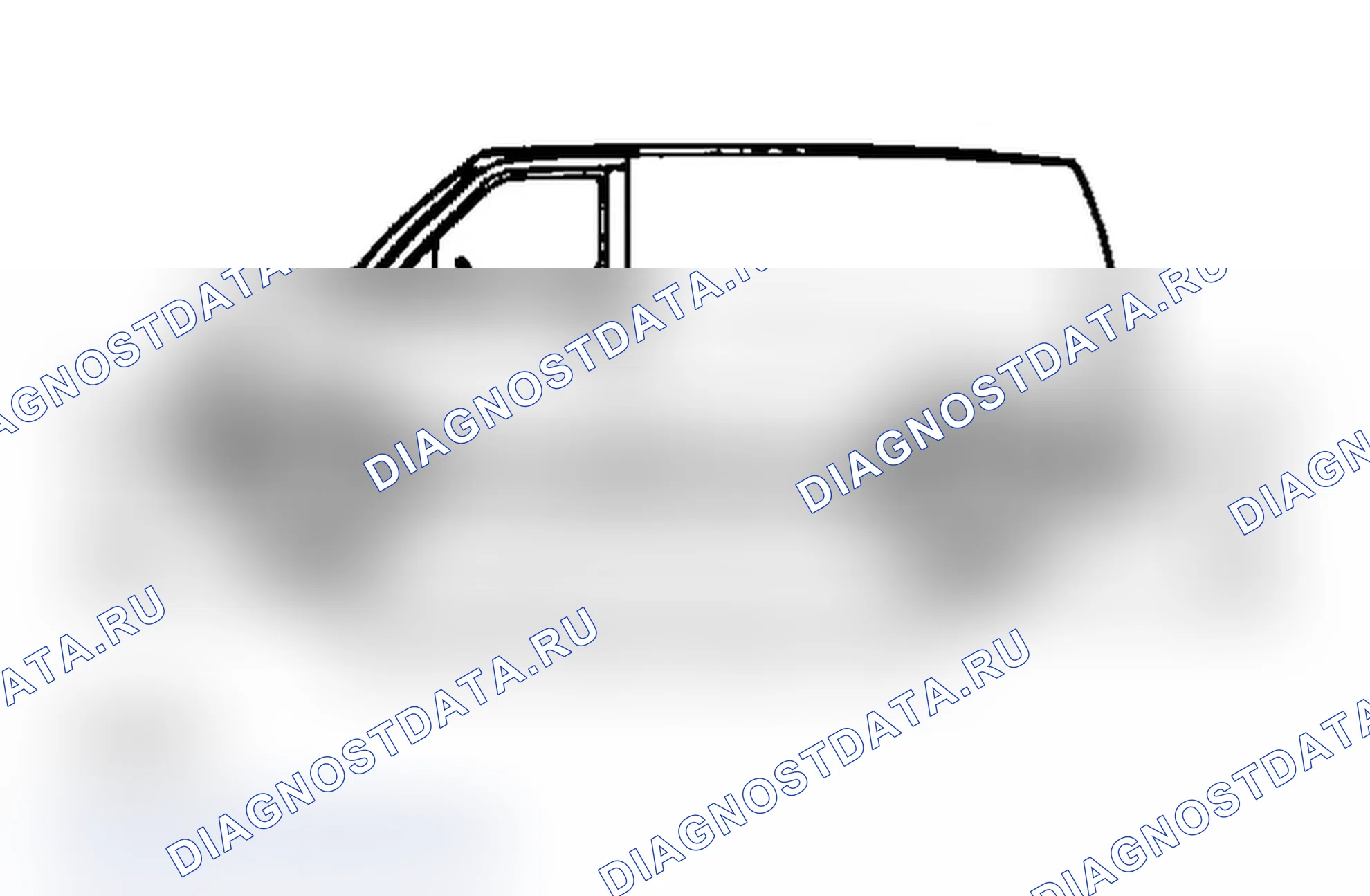 Рис. 2: Точки измерения высоты езды Astro и Safari. Chevrolet Cab & Chassis C20 