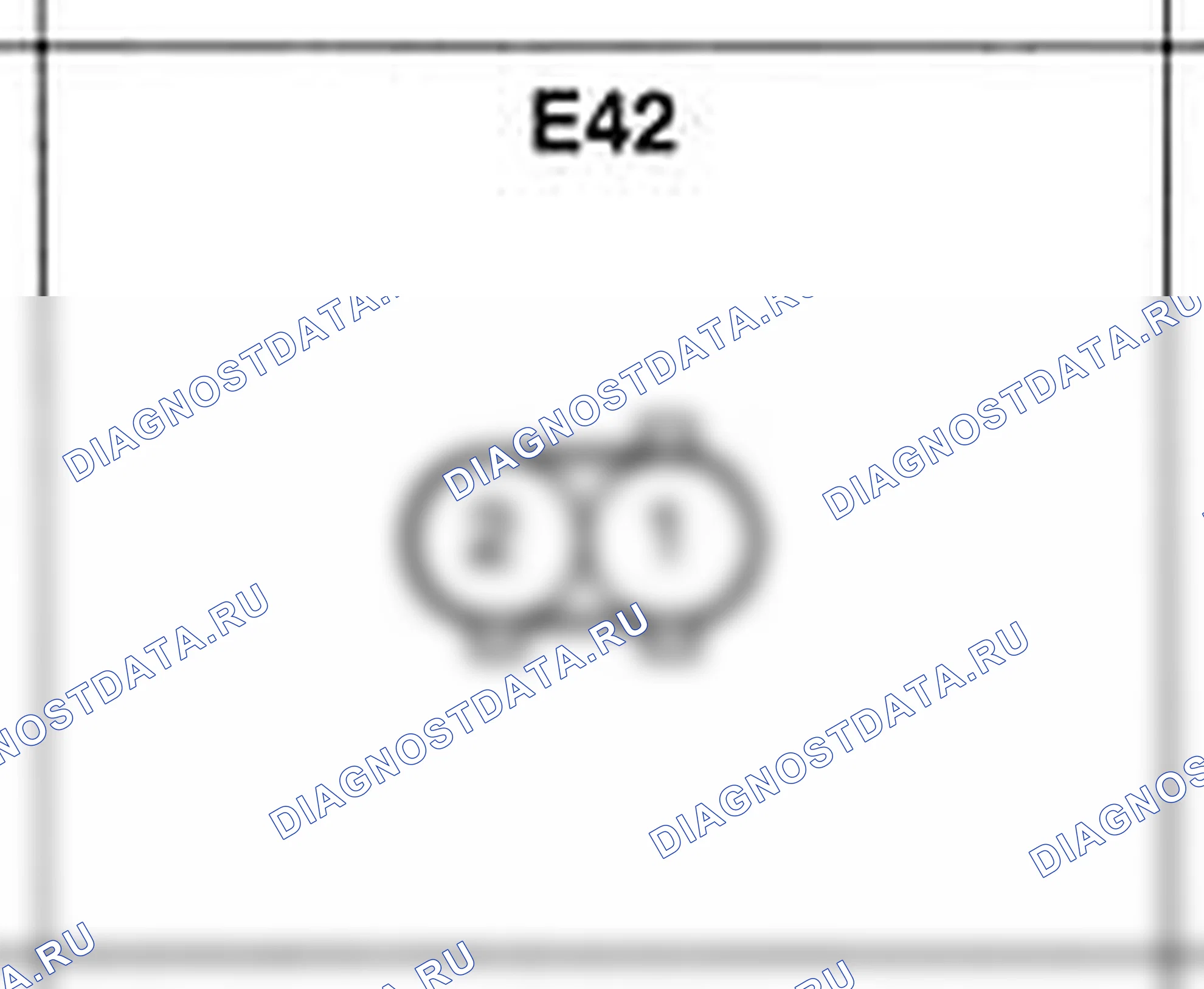 Распиновка разъёма E42 — жгута двигателя. Hyundai Accent LC