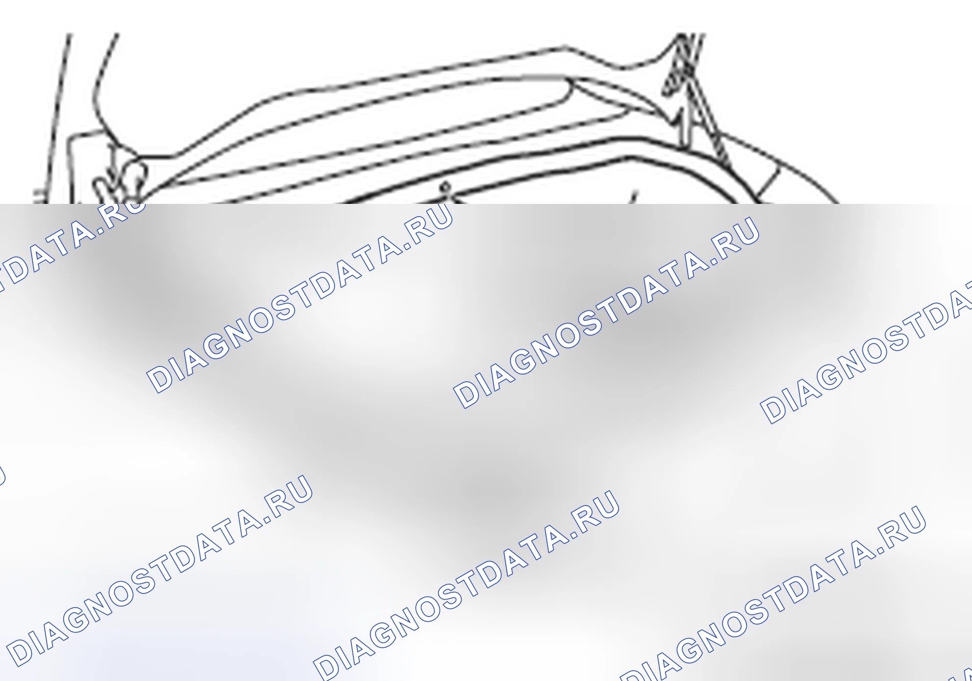 Рис. 19: > > A < < УСТАНОВКА ПОГОДОПОЛЗНЕЙ КРЫШКИ БАГАЖНИКА. Mazda MPV III