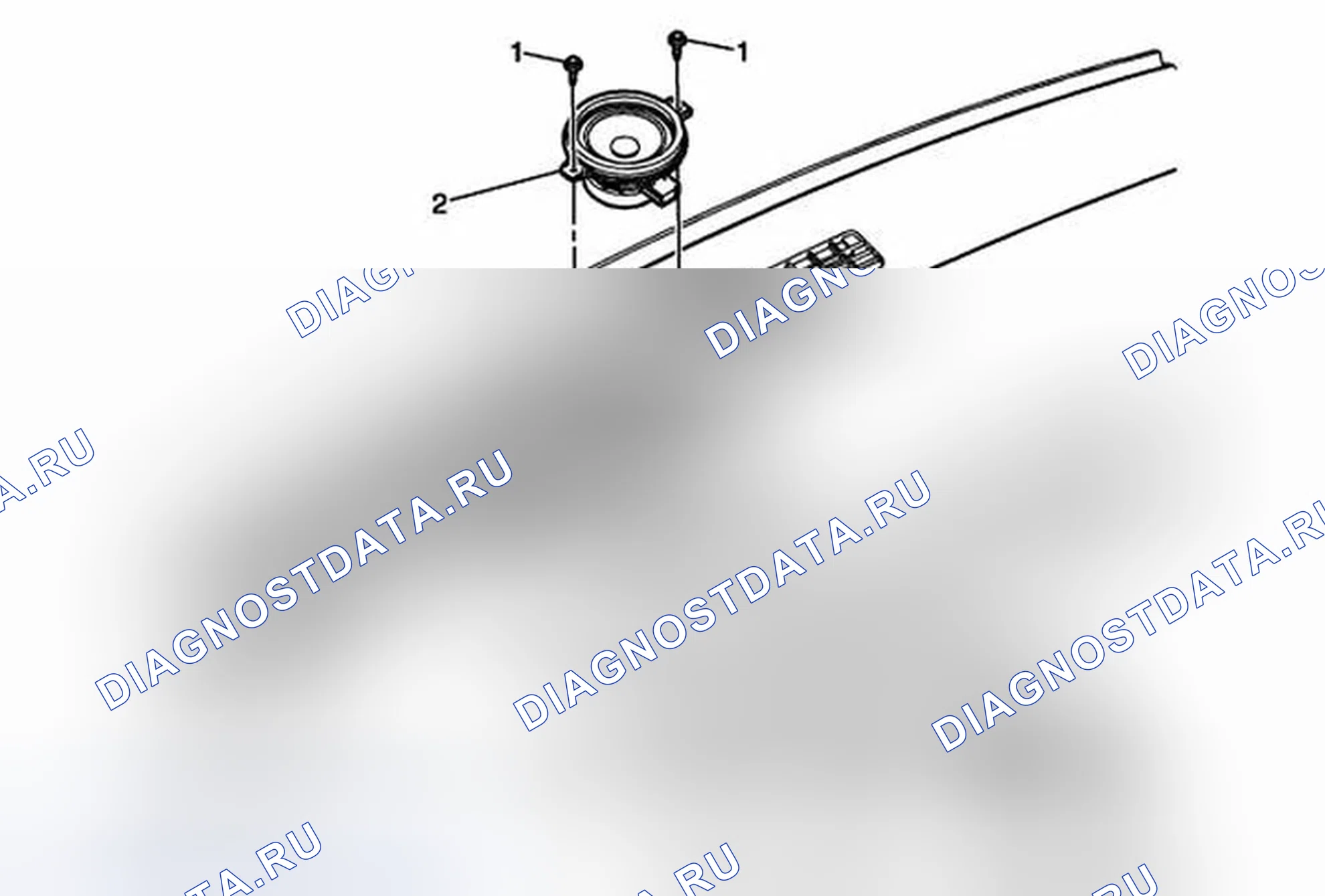 Рис. 46: Замена громкоговорителя радиоблока. Buick LaCrosse II
